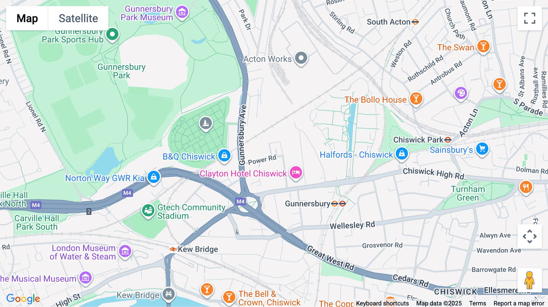 Click for interative map of The Light Box, 111 Power Road, London