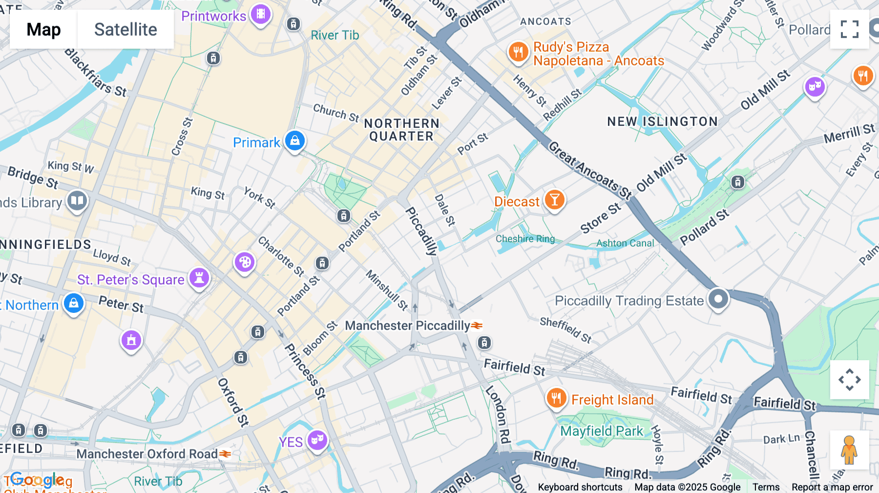 Click for interative map of 111 Piccadilly, Manchester, Manchester