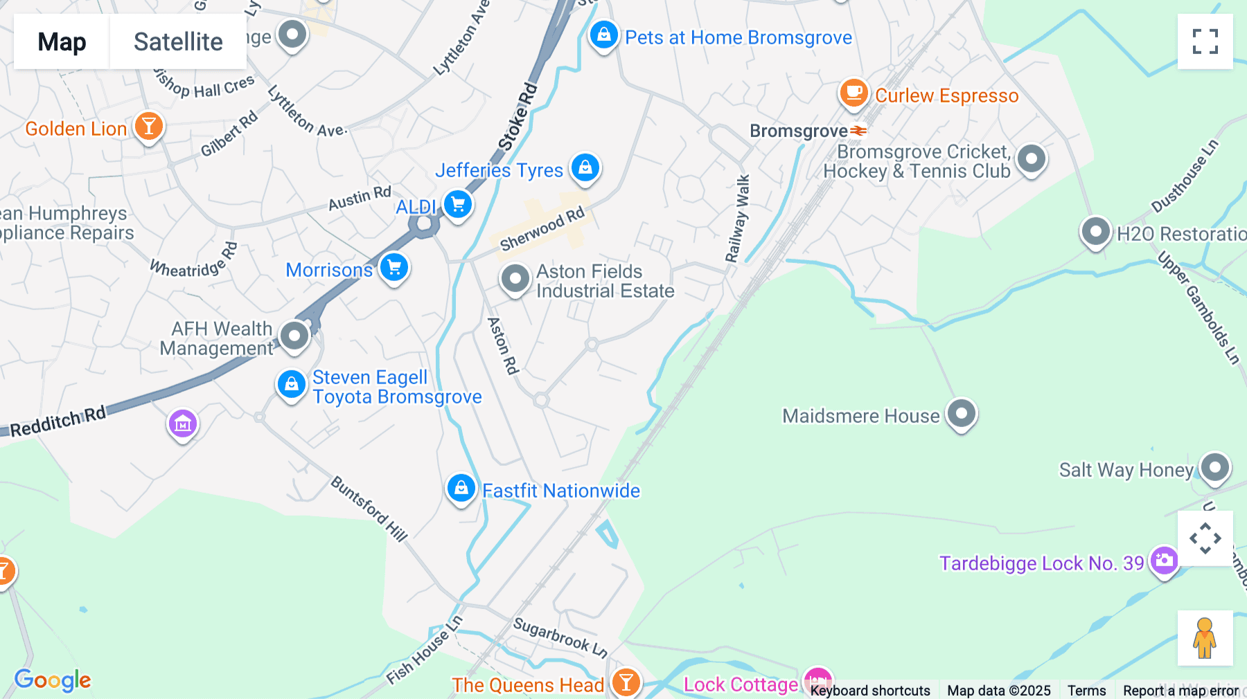 Click for interative map of Isidore Road, Bromsgrove, Bromsgrove