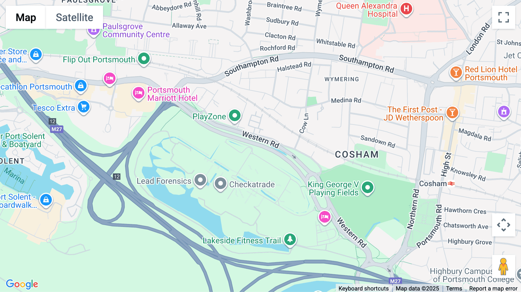Click for interative map of Lakeside North Harbour, Western Road, Portsmouth, Portsmouth