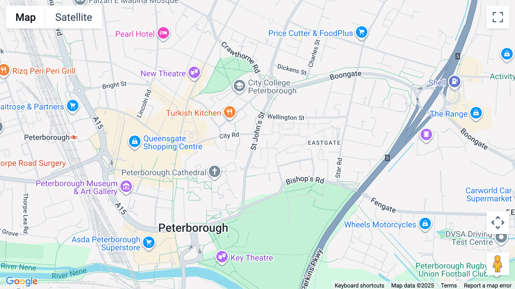Click for interative map of Stuart House, St. John's Street, Peterborough