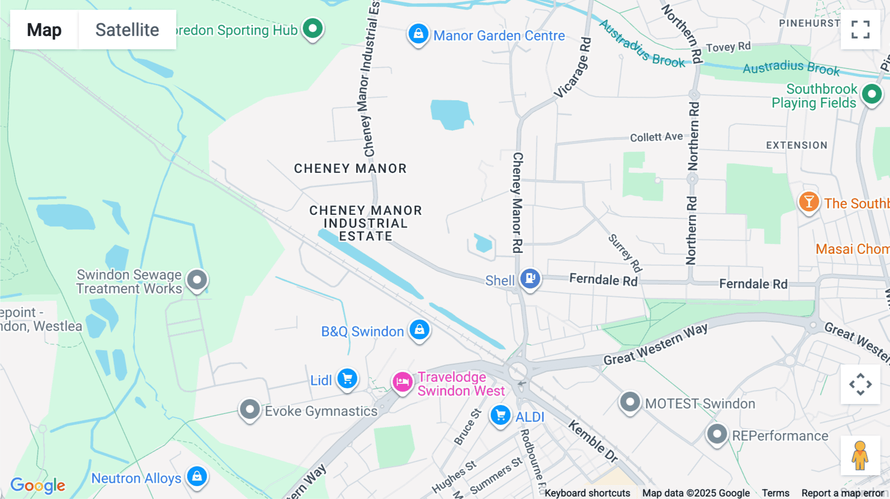 Click for interative map of BSS House, Cheney Manor, Swindon, Swindon