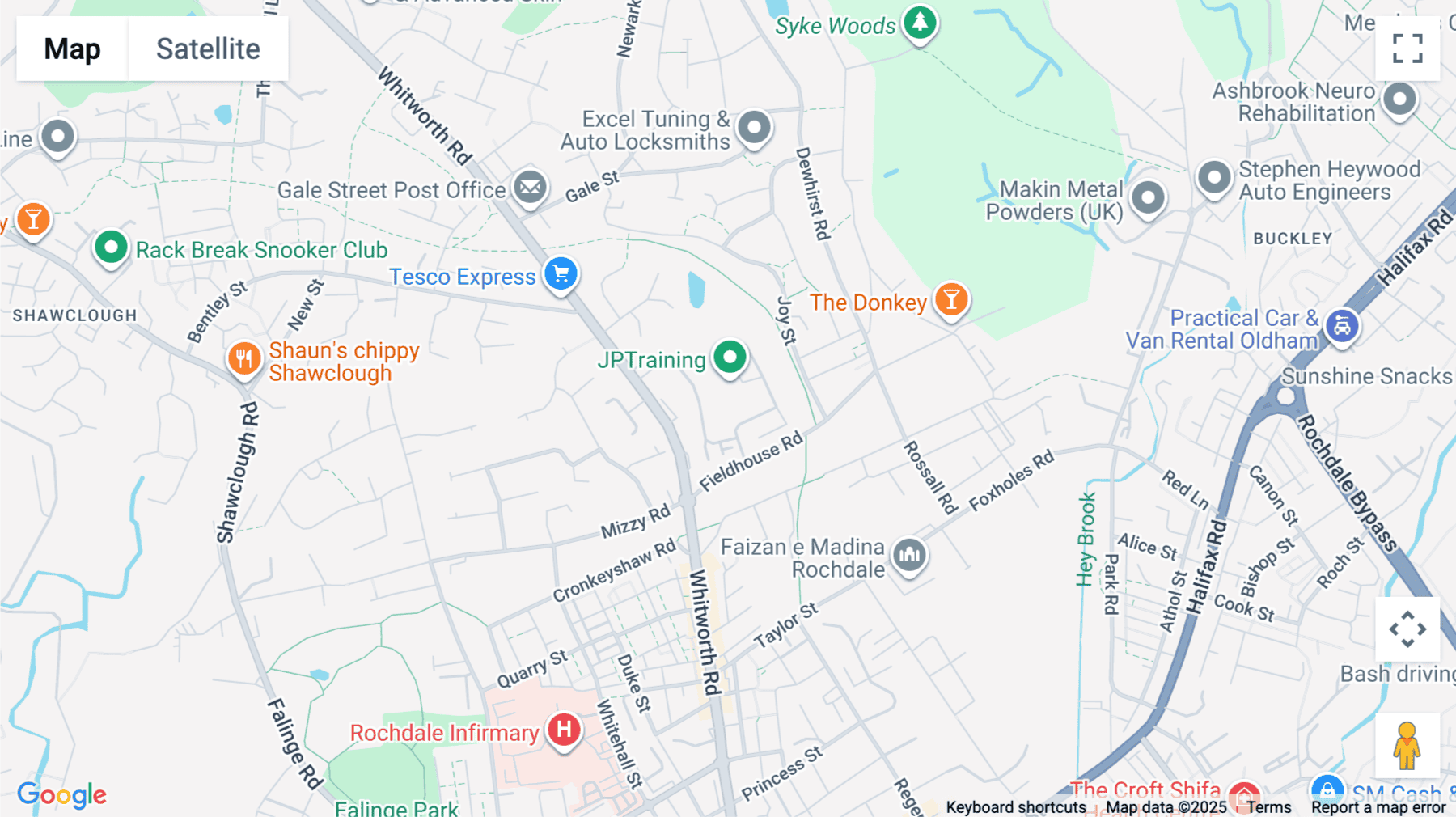 Click for interative map of Fieldhouse Industrial Estate, Rochdale, Rochdale