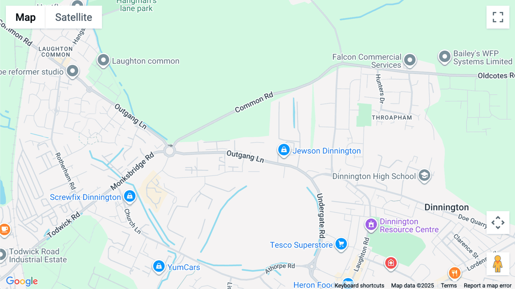 Click for interative map of Dinnington Business Centre, Outgang Lane, Dinnington, Sheffield, Sheffield