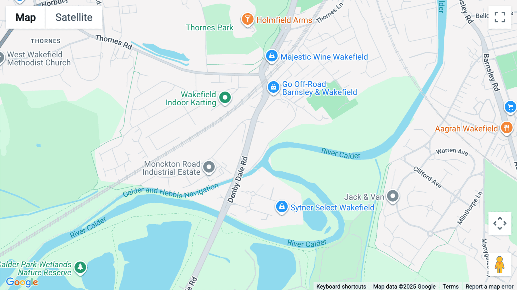 Click for interative map of Thornes Mill, Denby Dale Road, Wakefield, Wakefield