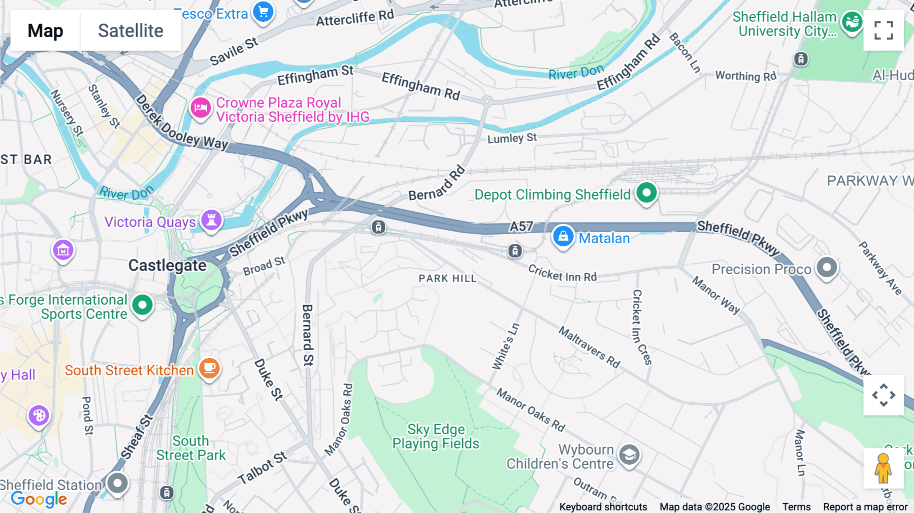 Click for interative map of Crickett Inn Industrial Estate, Derwent Street, Sheffield, Sheffield