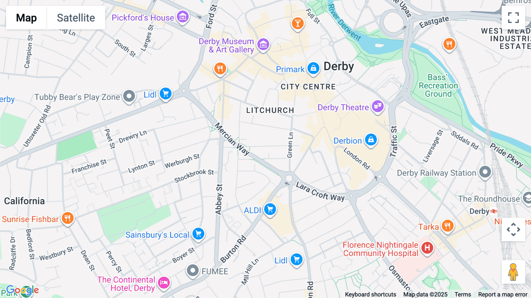 Click for interative map of Dovedale House, 73 Wilson Street, Derby, Derby