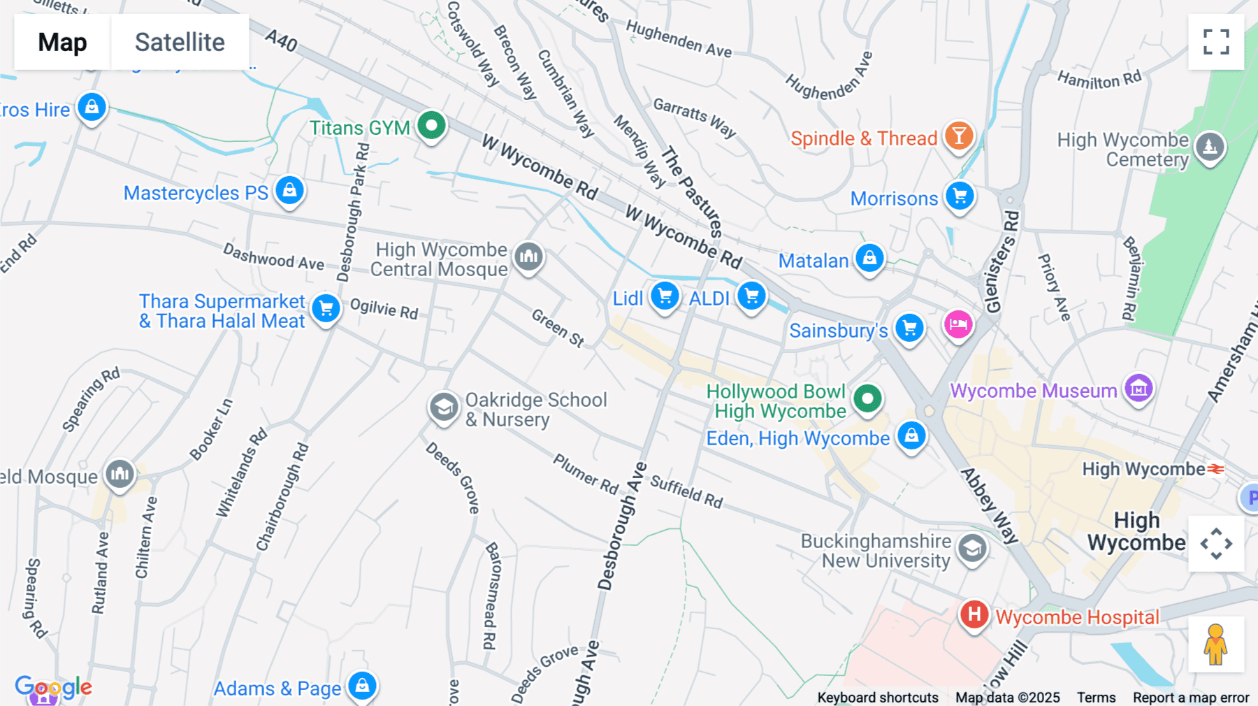 Click for interative map of Apollo Centre, Desborough Road, High Wycombe, High Wycombe