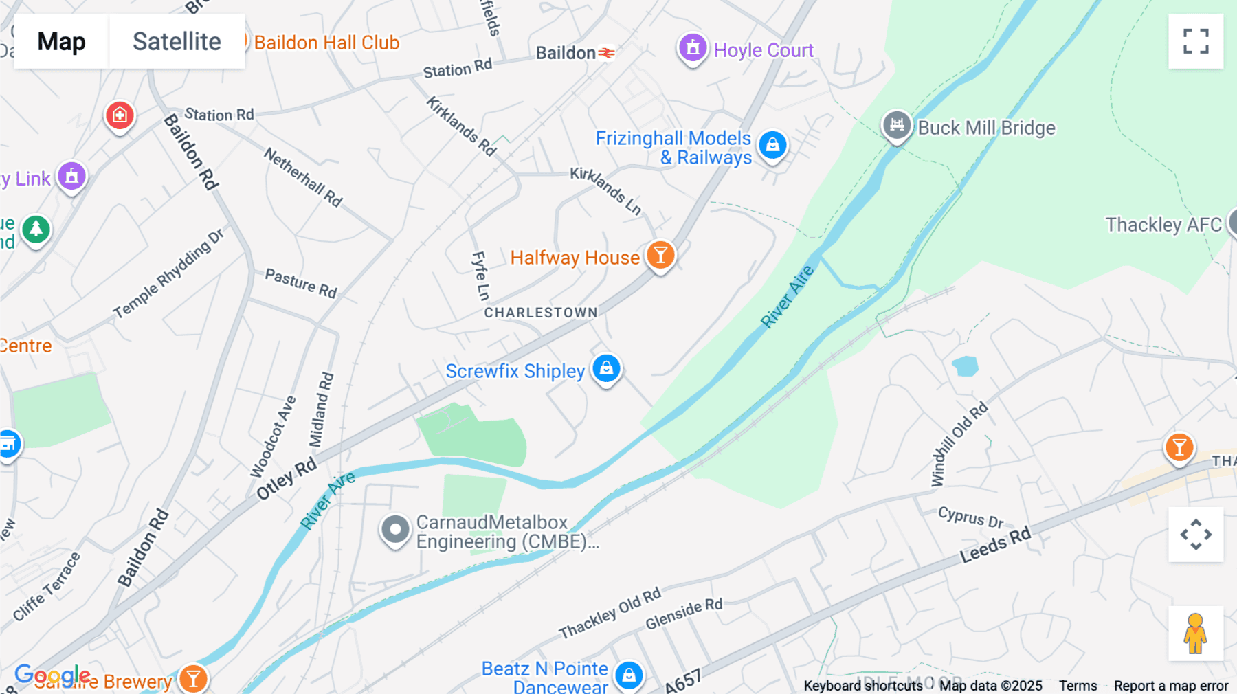Click for interative map of Briar Rhydding House, Briar Rhydding, Baildon, Bradford
