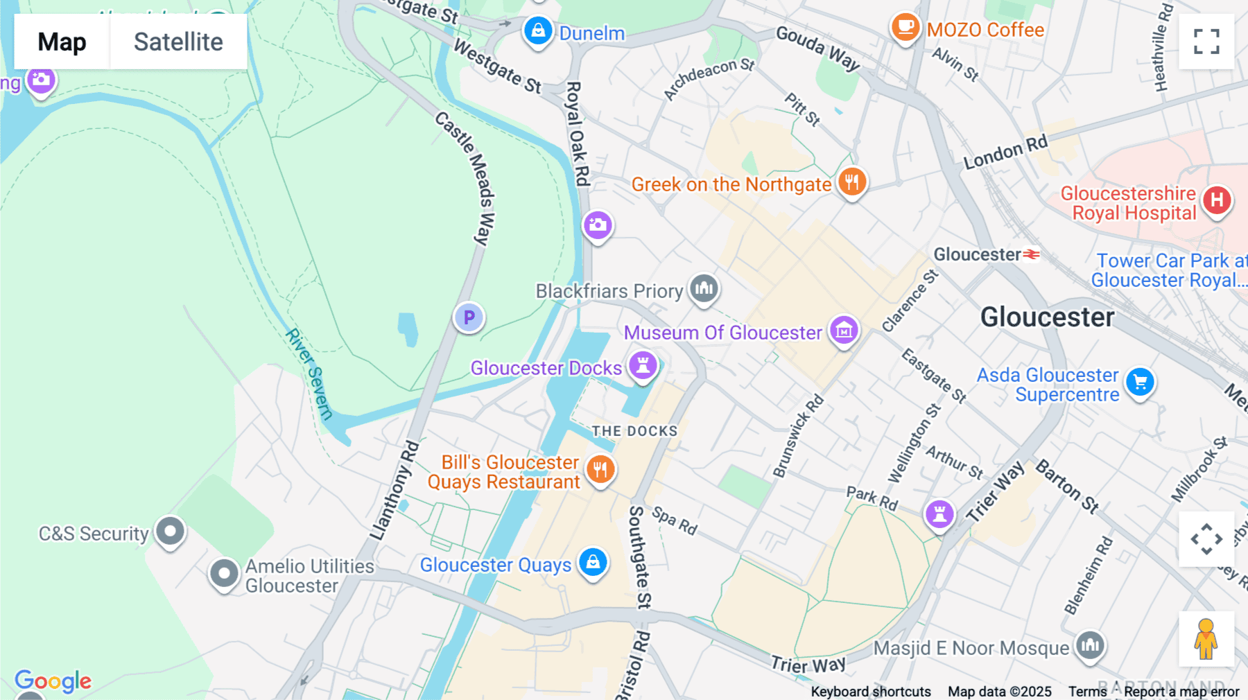 Click for interative map of North Warehouse, Gloucester docks, Gloucester, Gloucester