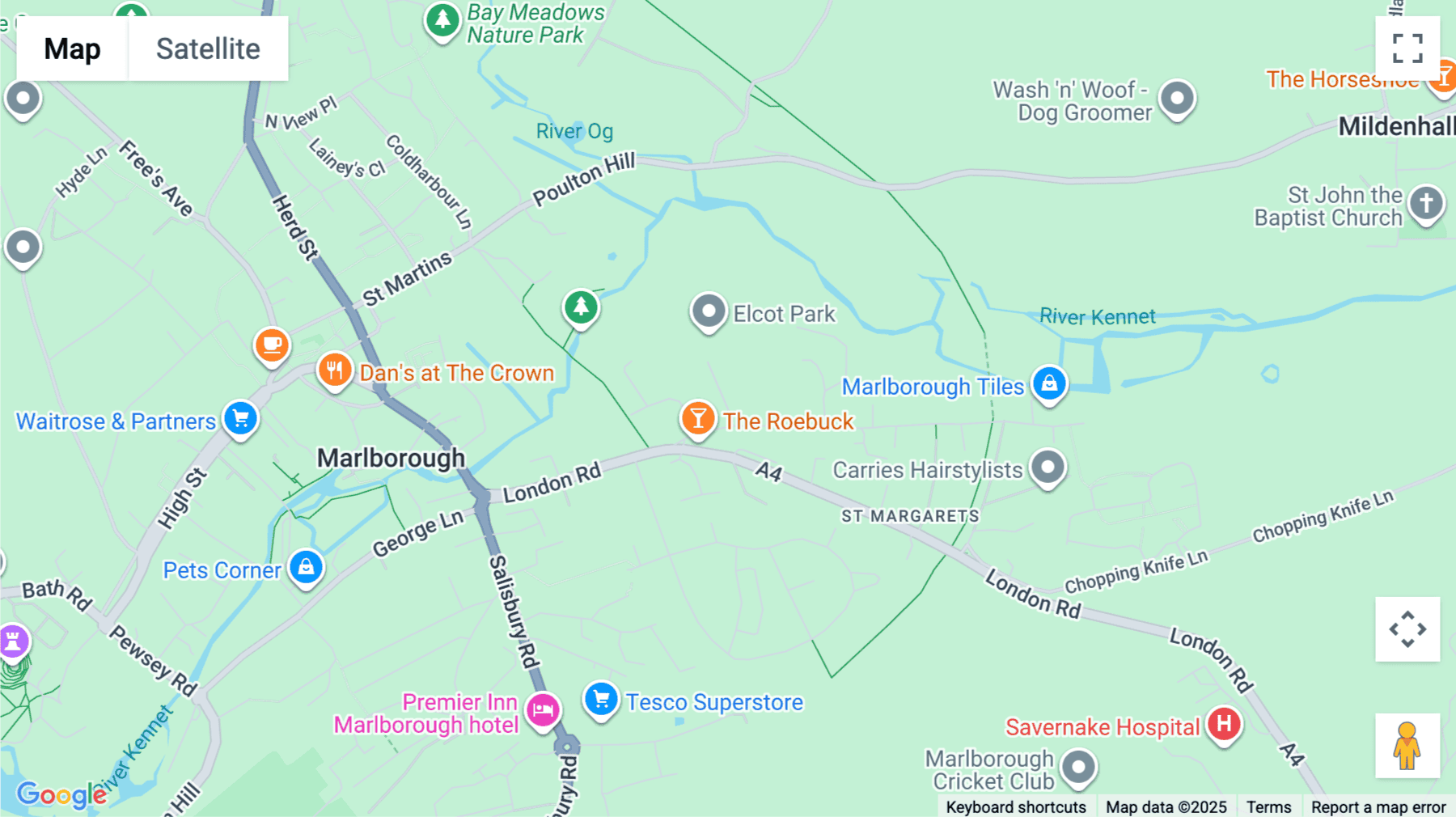 Click for interative map of Elcot Park, Elcot Lane, Marlborough, Marlborough