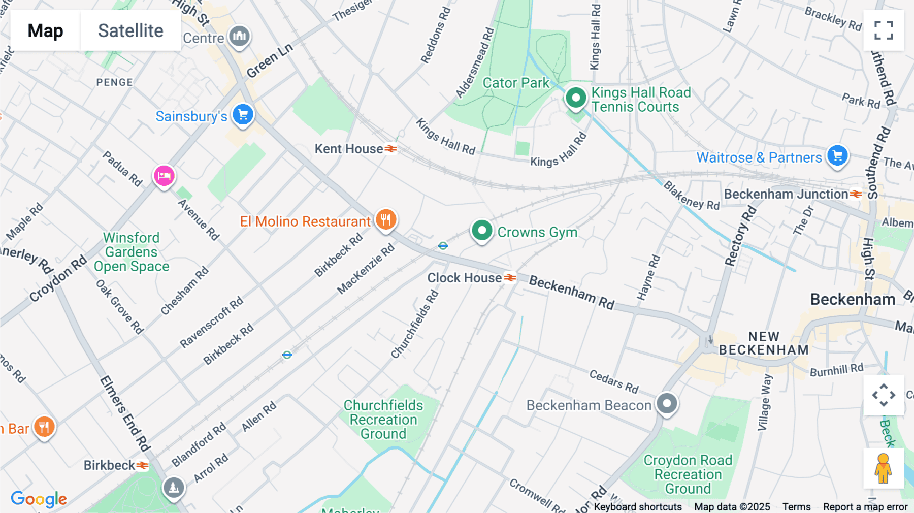 Click for interative map of 80-98 Beckenham Road, Beckenham