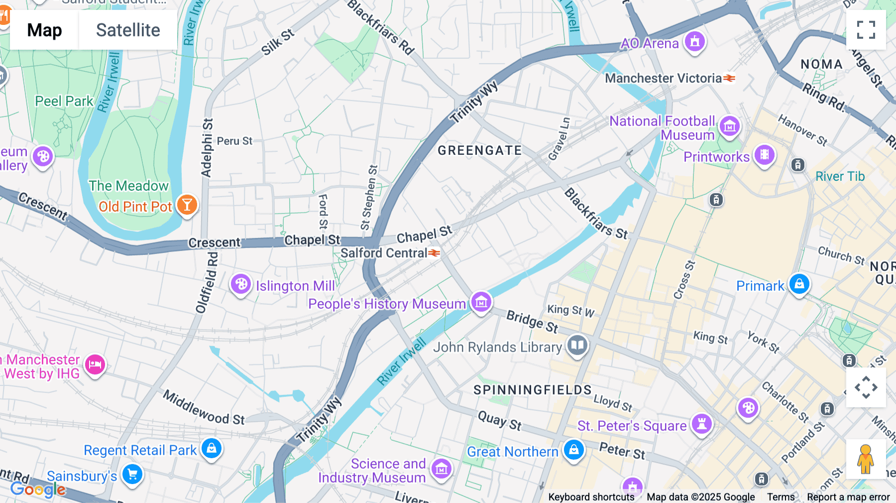 Click for interative map of Riverside, New Bailey Street, Manchester, Manchester
