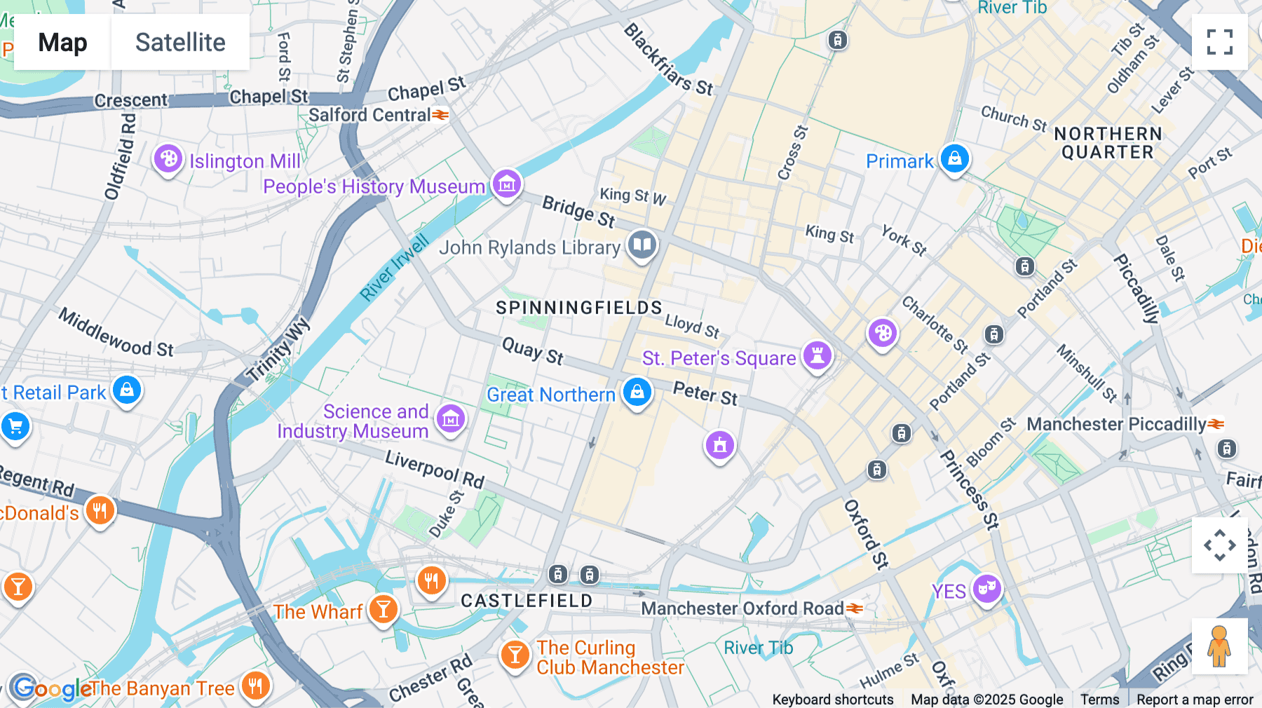 Click for interative map of 11 Peter Street / Deansgate,  Manchester, Manchester