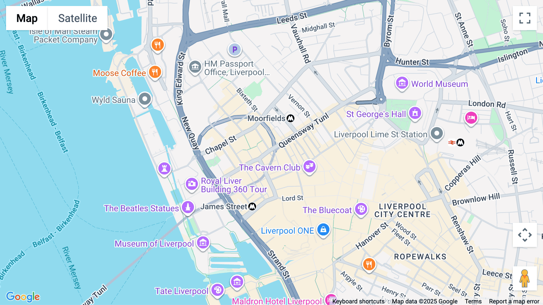 Click for interative map of Queen Insurance Buildings, 13 Queen Avenue, Liverpool, Liverpool