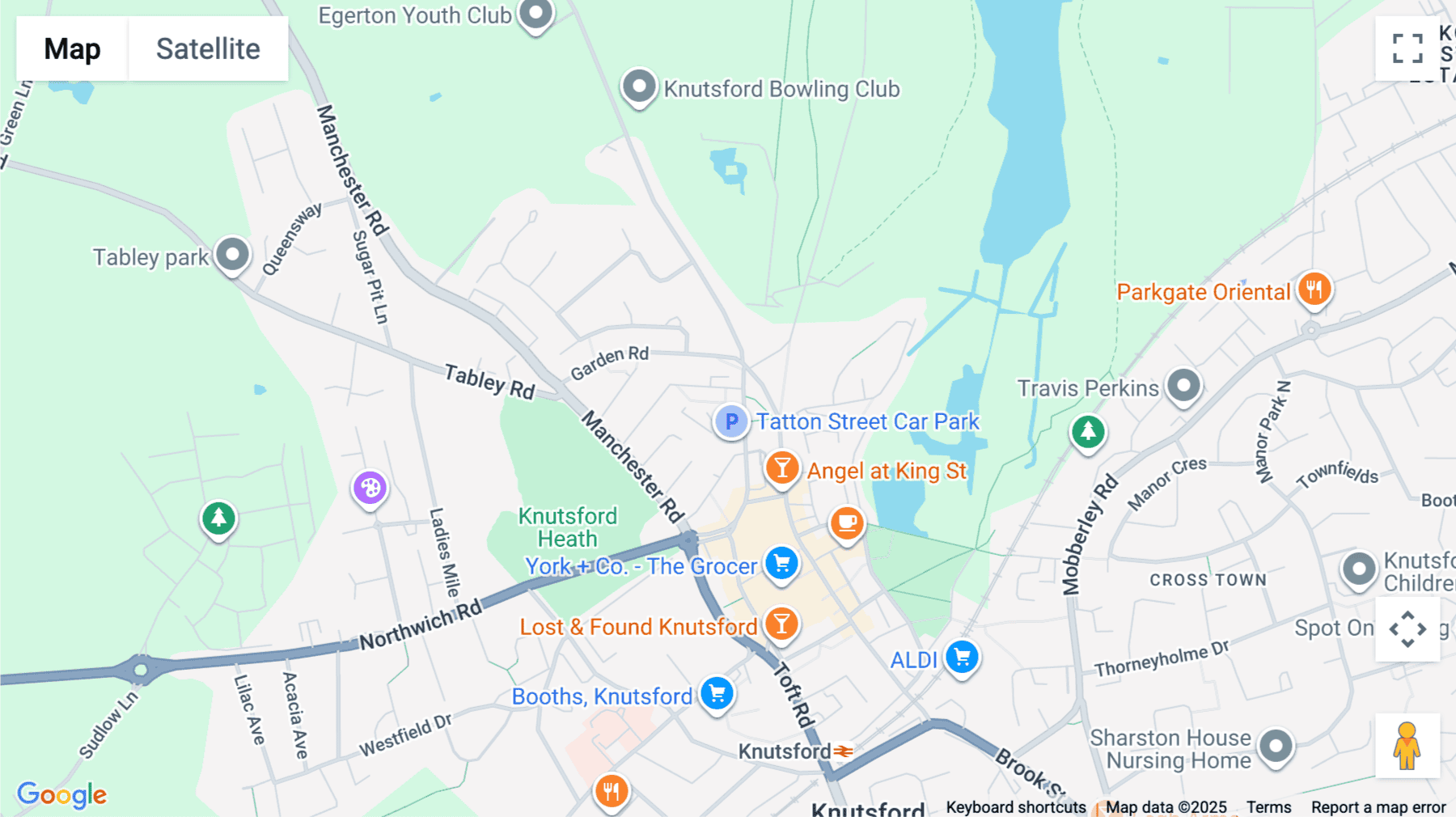 Click for interative map of Caledonian House, Tatton Street, Knutsford, Knutsford