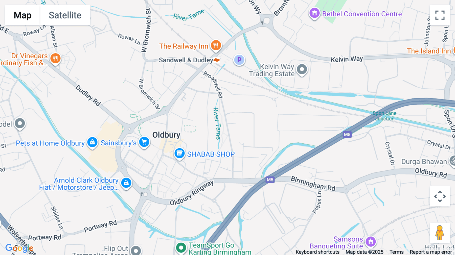 Click for interative map of Broadwell Road, Oldbury, Oldbury
