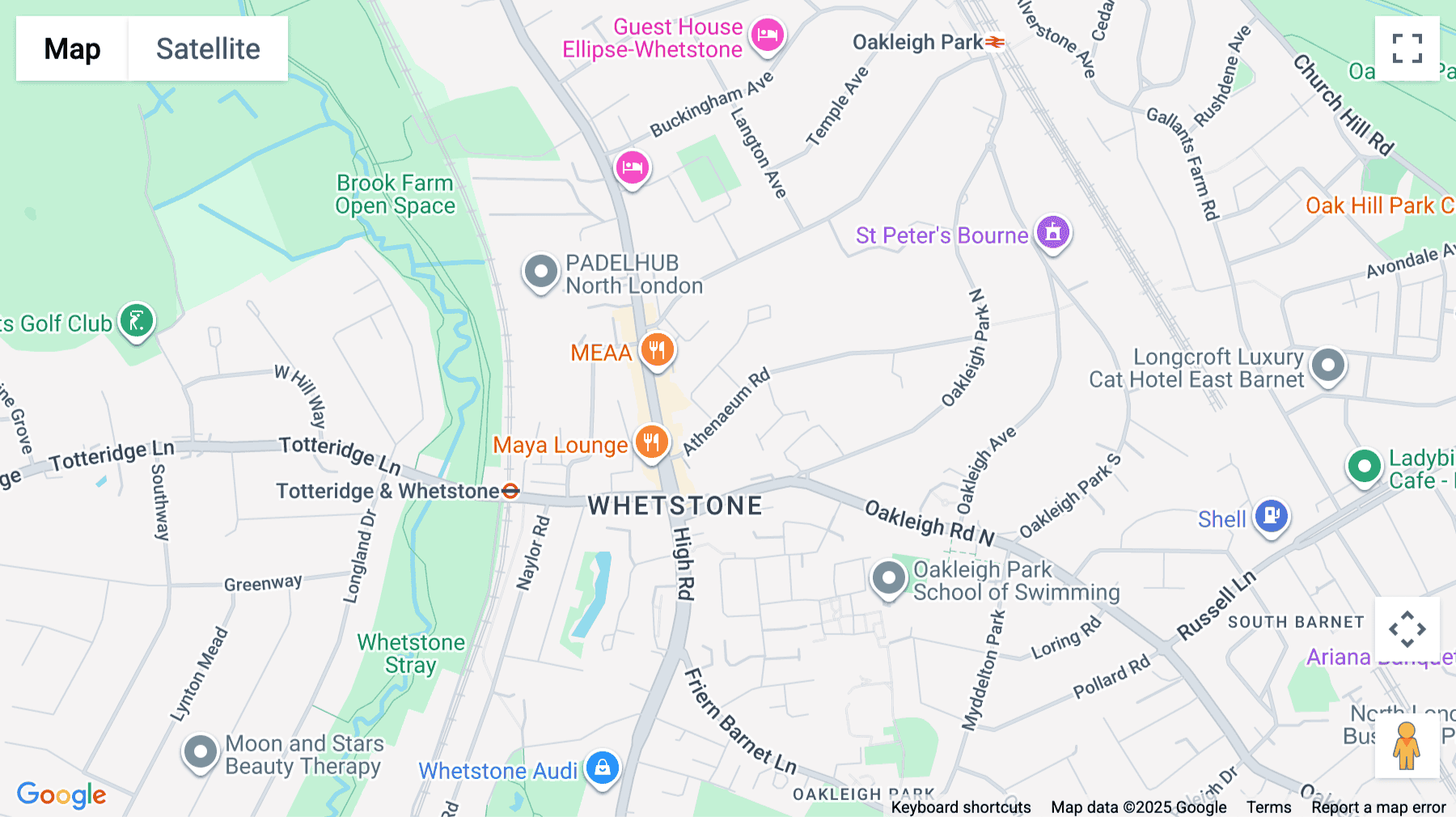 Click for interative map of Prospect House, 2 Athenaeum Road, London