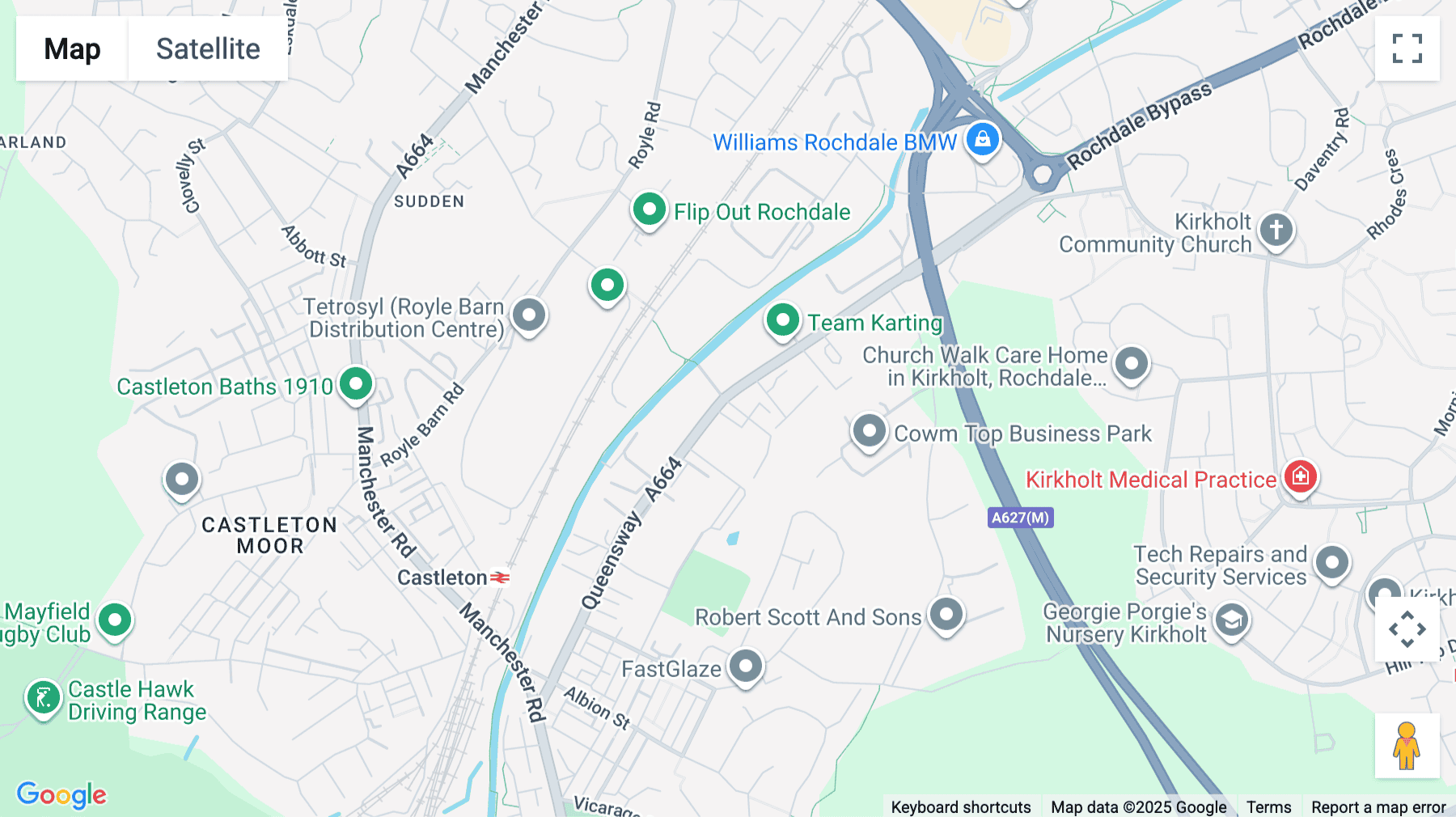 Click for interative map of Arrow Mill, Queensway, Rochdale, Rochdale