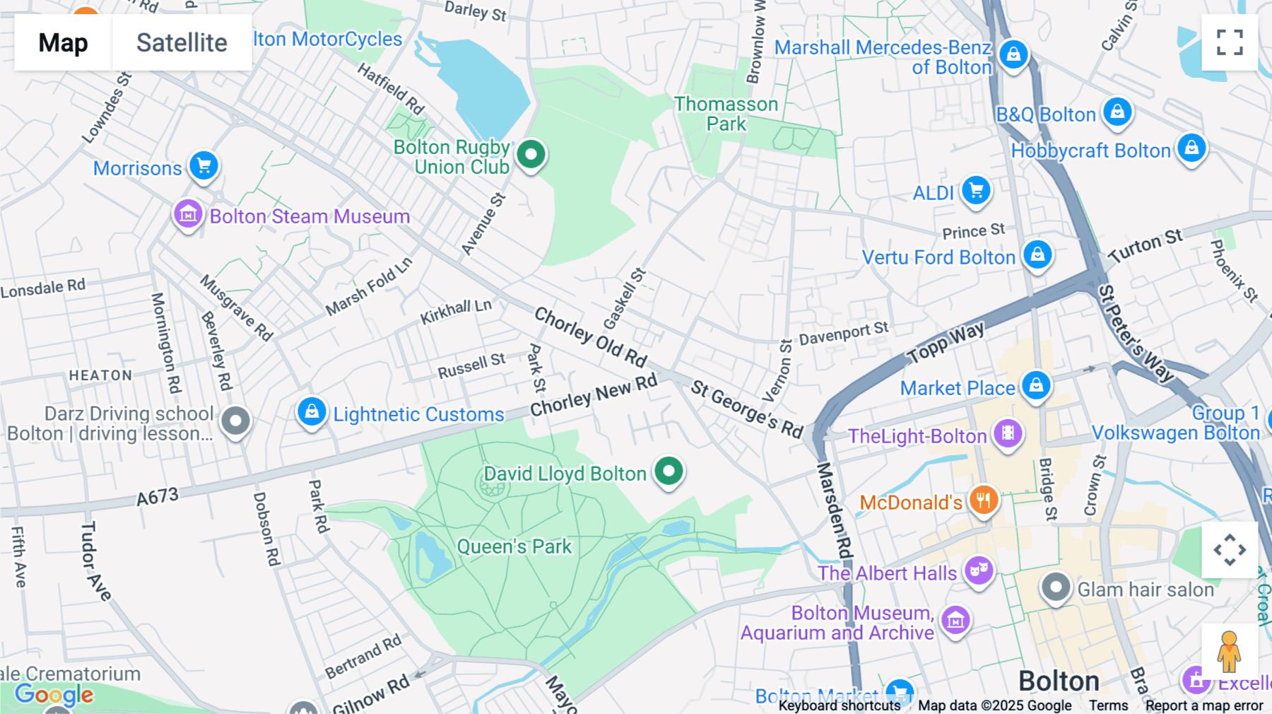 Click for interative map of Peel House, 2 Chorley Old Road, Bolton, Bolton