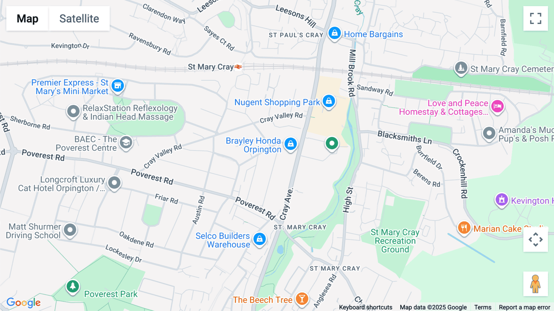 Click for interative map of Access House, Cray Avenue, Orpington