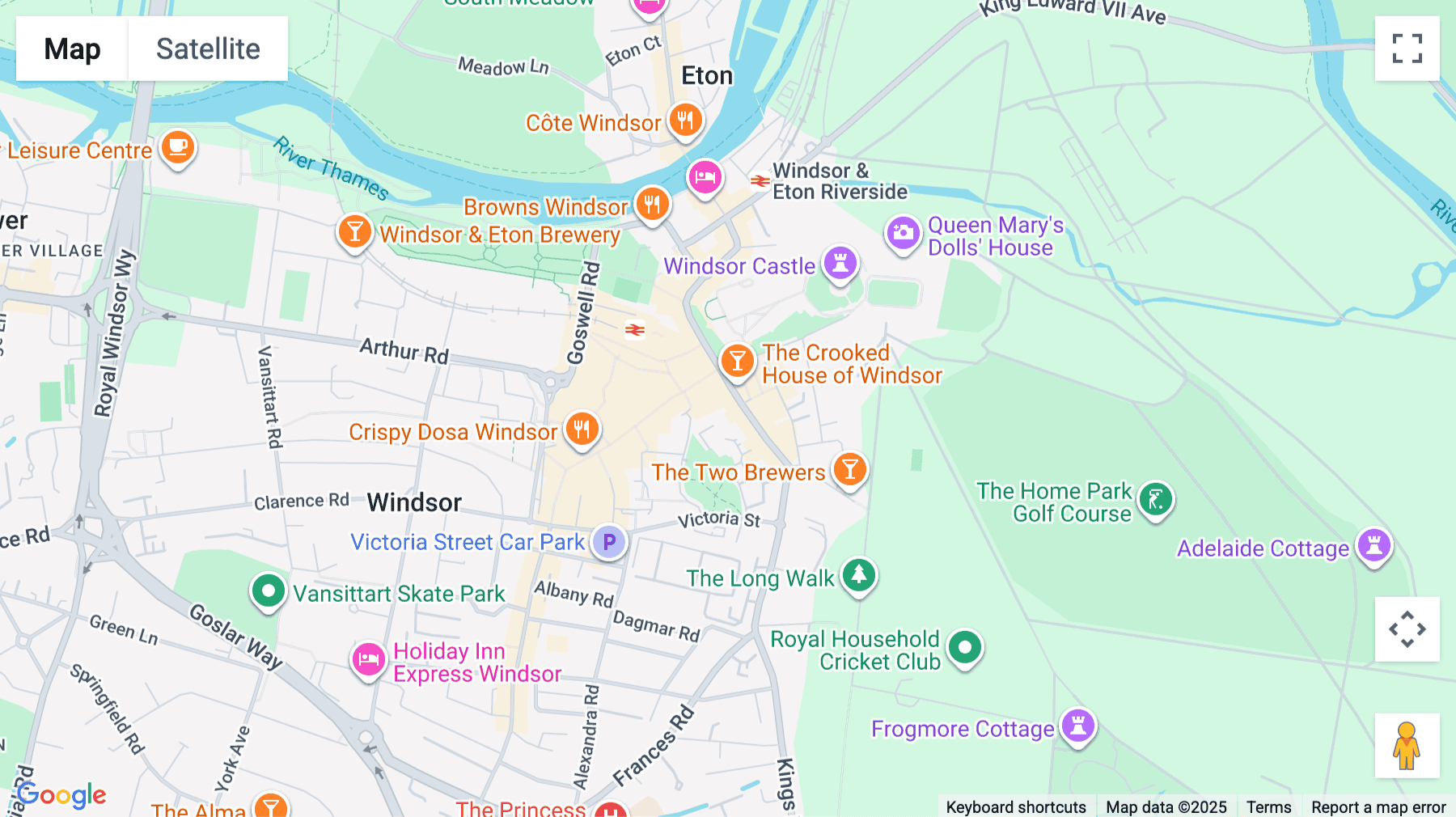Click for interative map of Castle Hill House, Castle Hill, Windsor, Windsor
