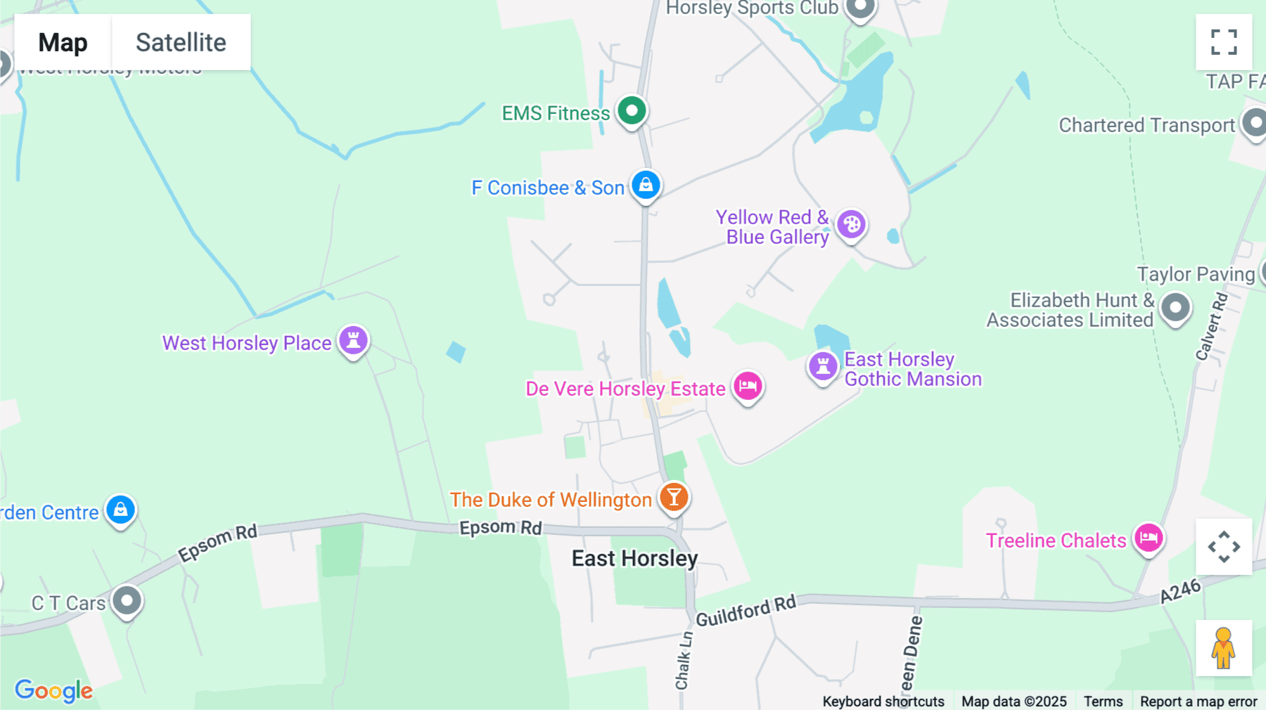 Click for interative map of St Martins House, Ockham Road South, East Horlsey, East Horsley
