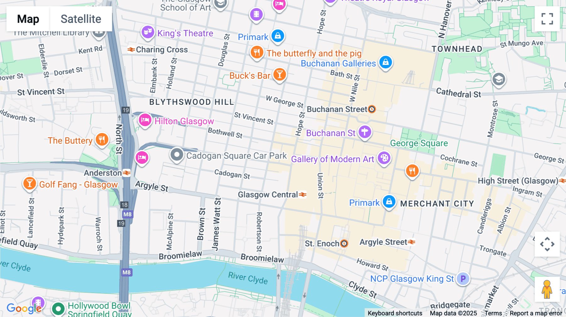 Click for interative map of Central Chambers, 93 Hope Street, Glasgow, Glasgow