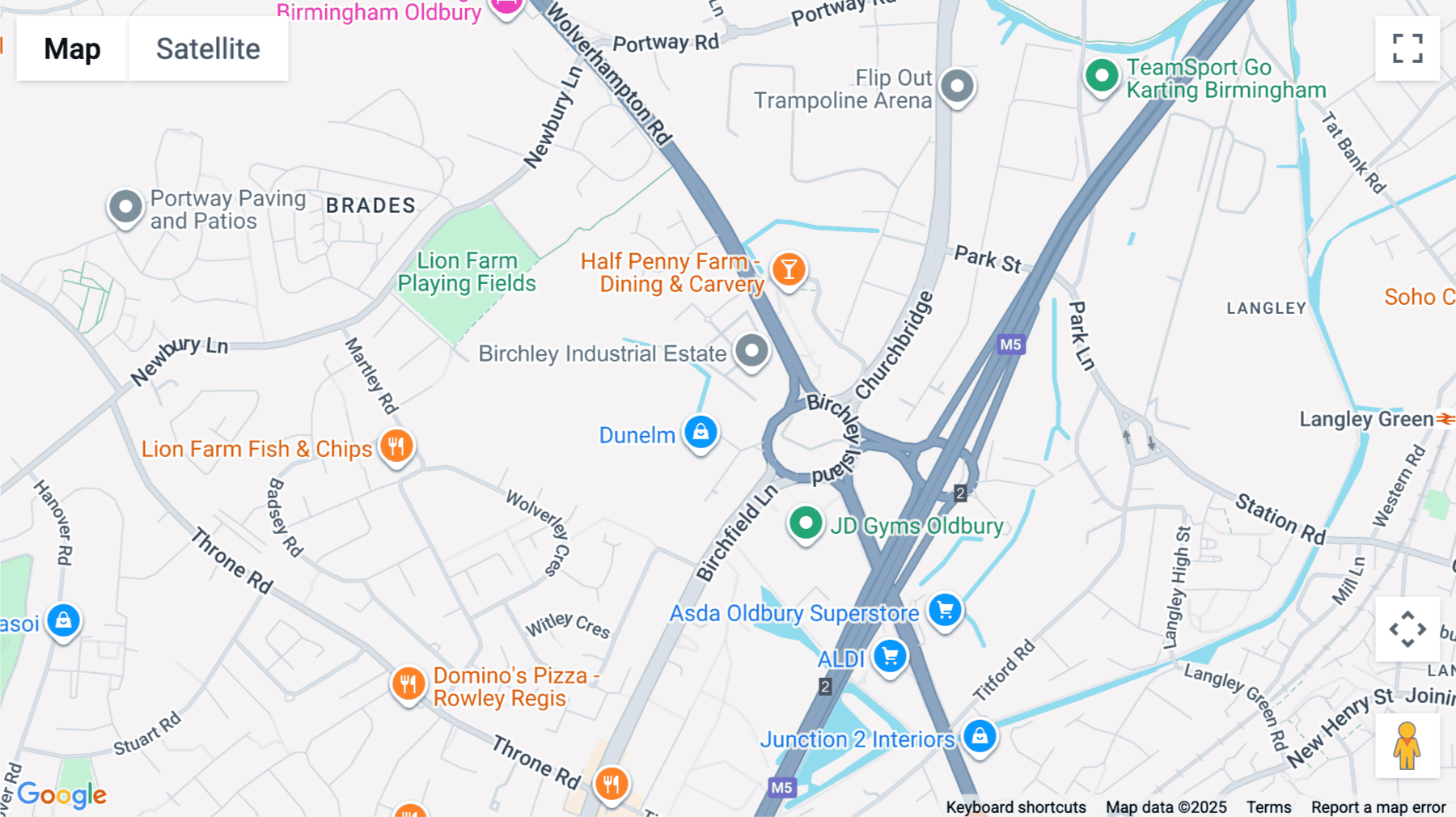 Click for interative map of Birchley Roundabout, Birchfield Lane, Oldbury, Oldbury