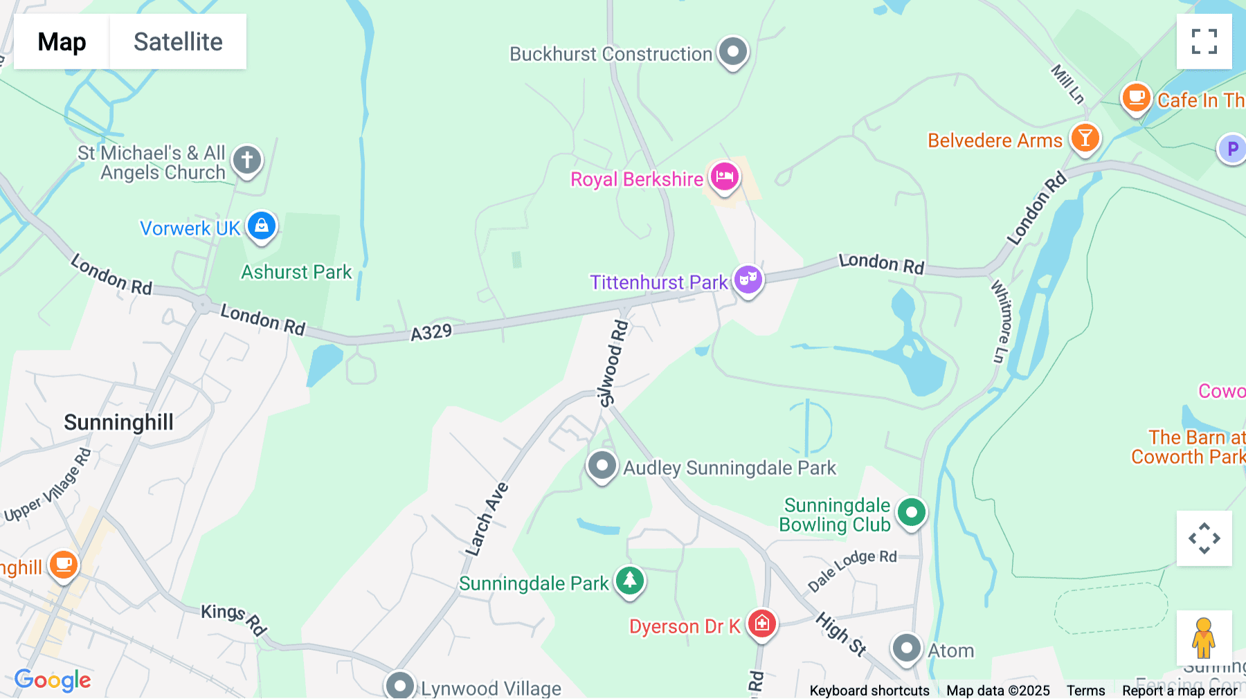 Click for interative map of 8 Crossways, Silwood Road, Ascot, Ascot