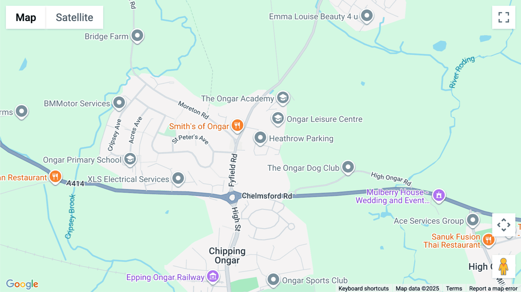 Click for interative map of The Gables, Fyfield Road, Ongar, Chipping Ongar