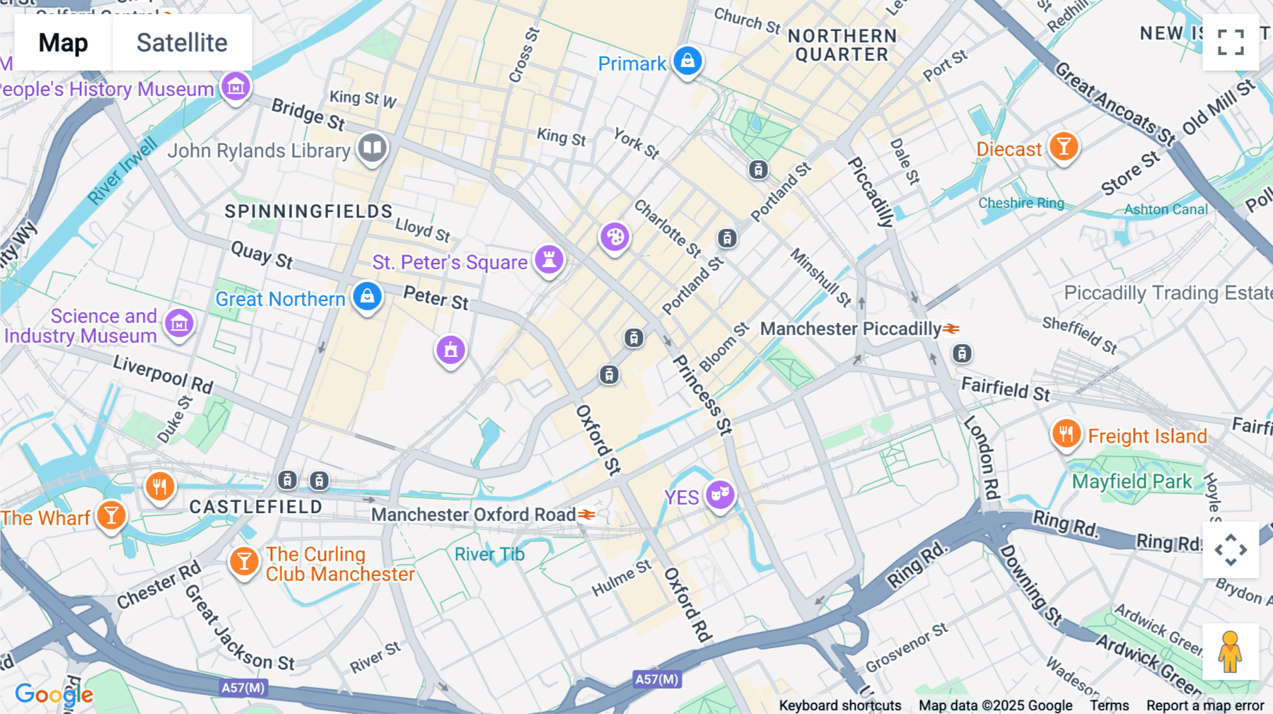 Click for interative map of Gainsborough House, 109 Portland Street, Manchester, Manchester