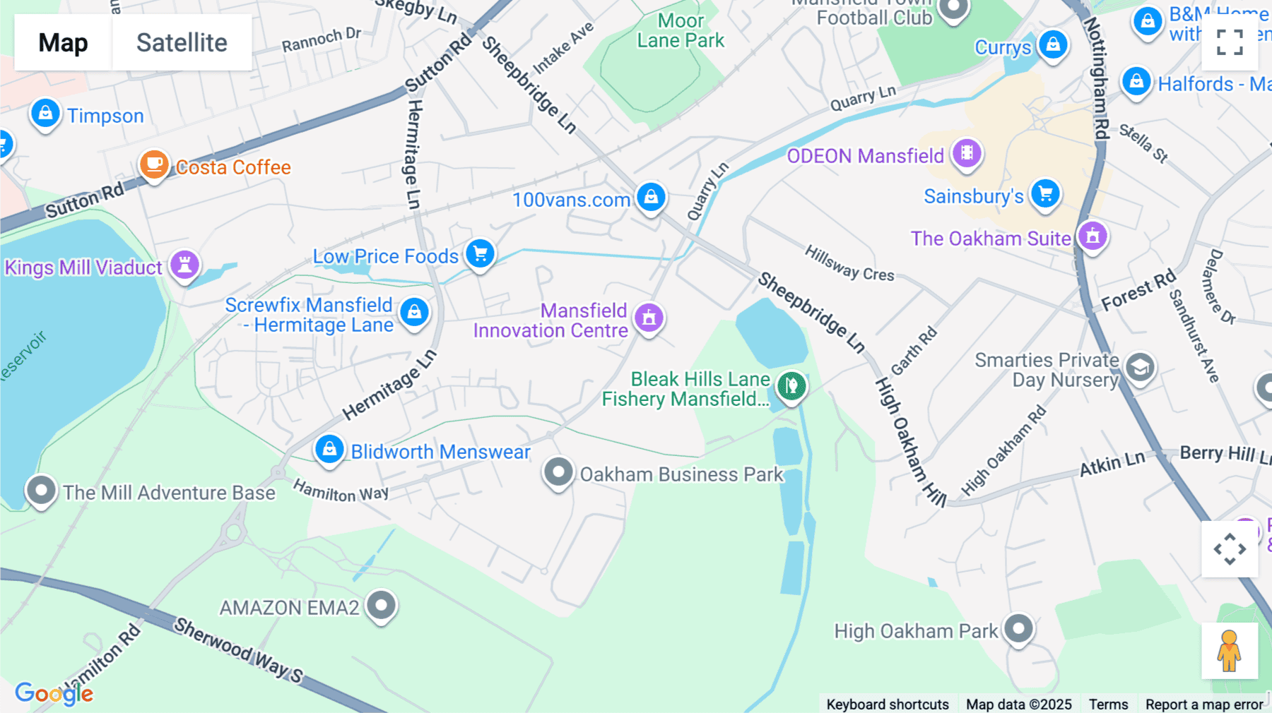 Click for interative map of Mansfield i-Centre, Oakham Business Park, Hamilton Way, Mansfield, Mansfield