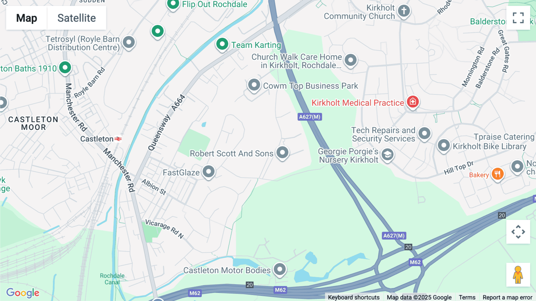 Click for interative map of Cowm Top Business Park, Queensway, Rochdale, Rochdale