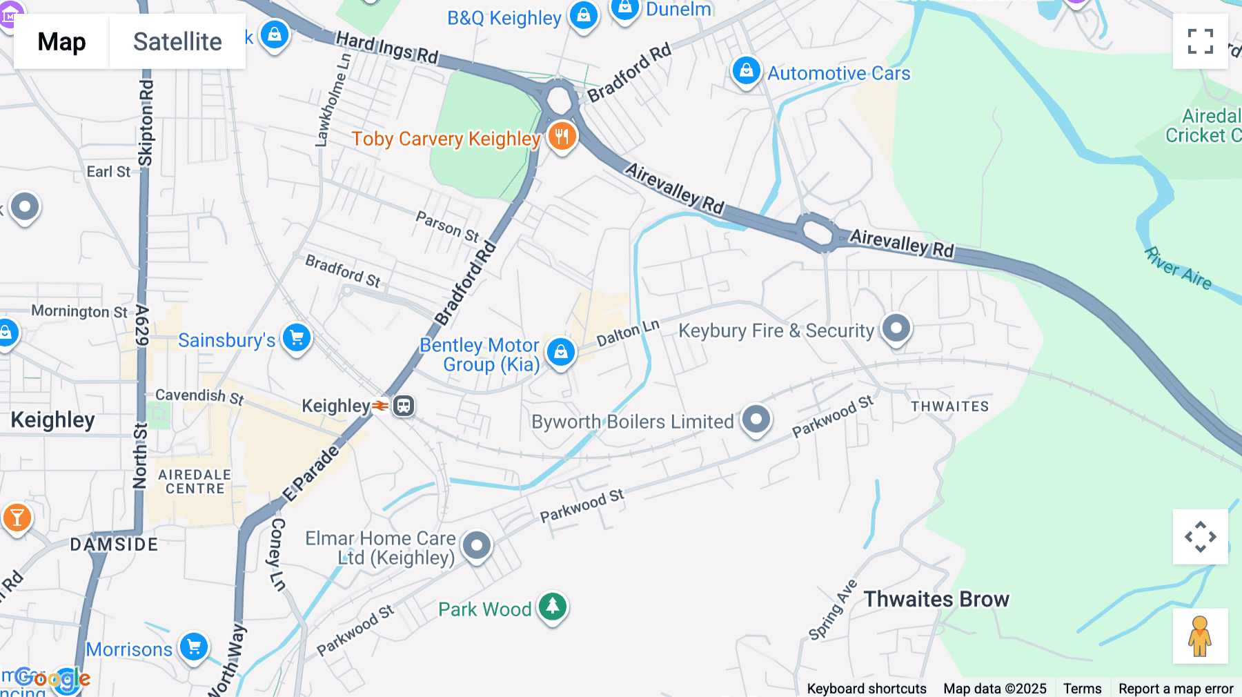Click for interative map of Dalton Lane, Keighley, Keighley