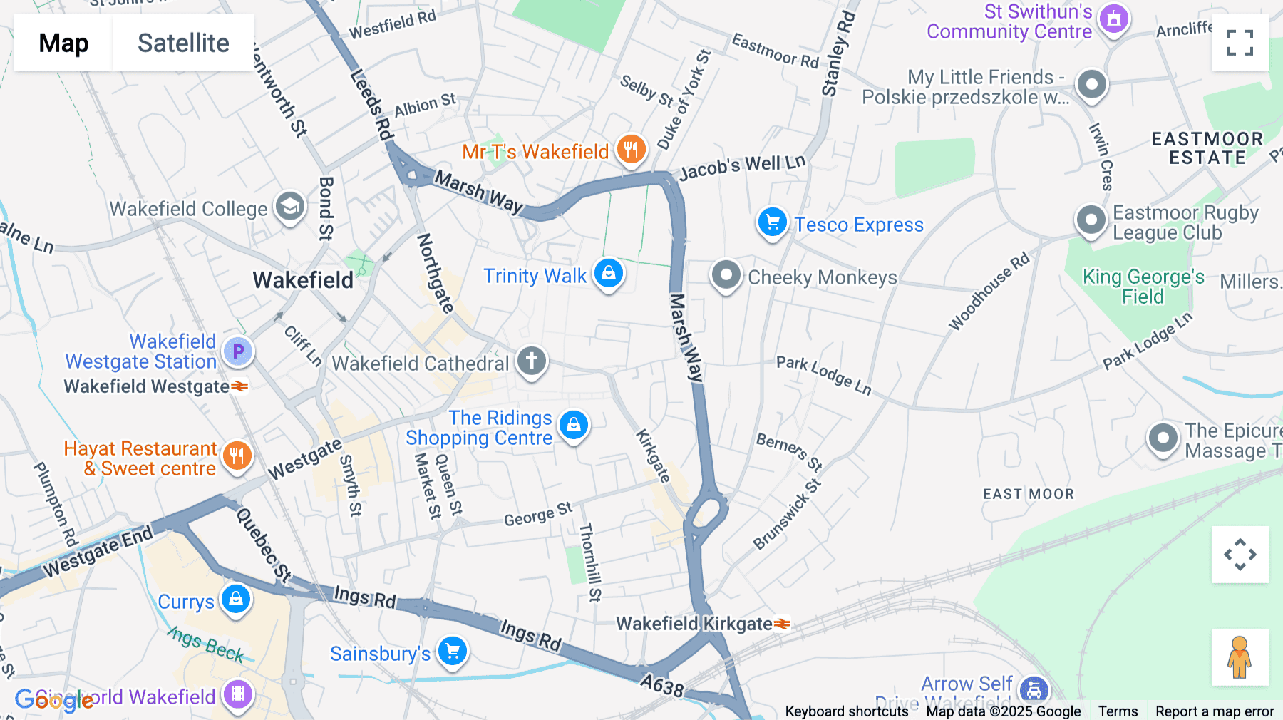 Click for interative map of Lower Warrengate, Wakefield, Wakefield