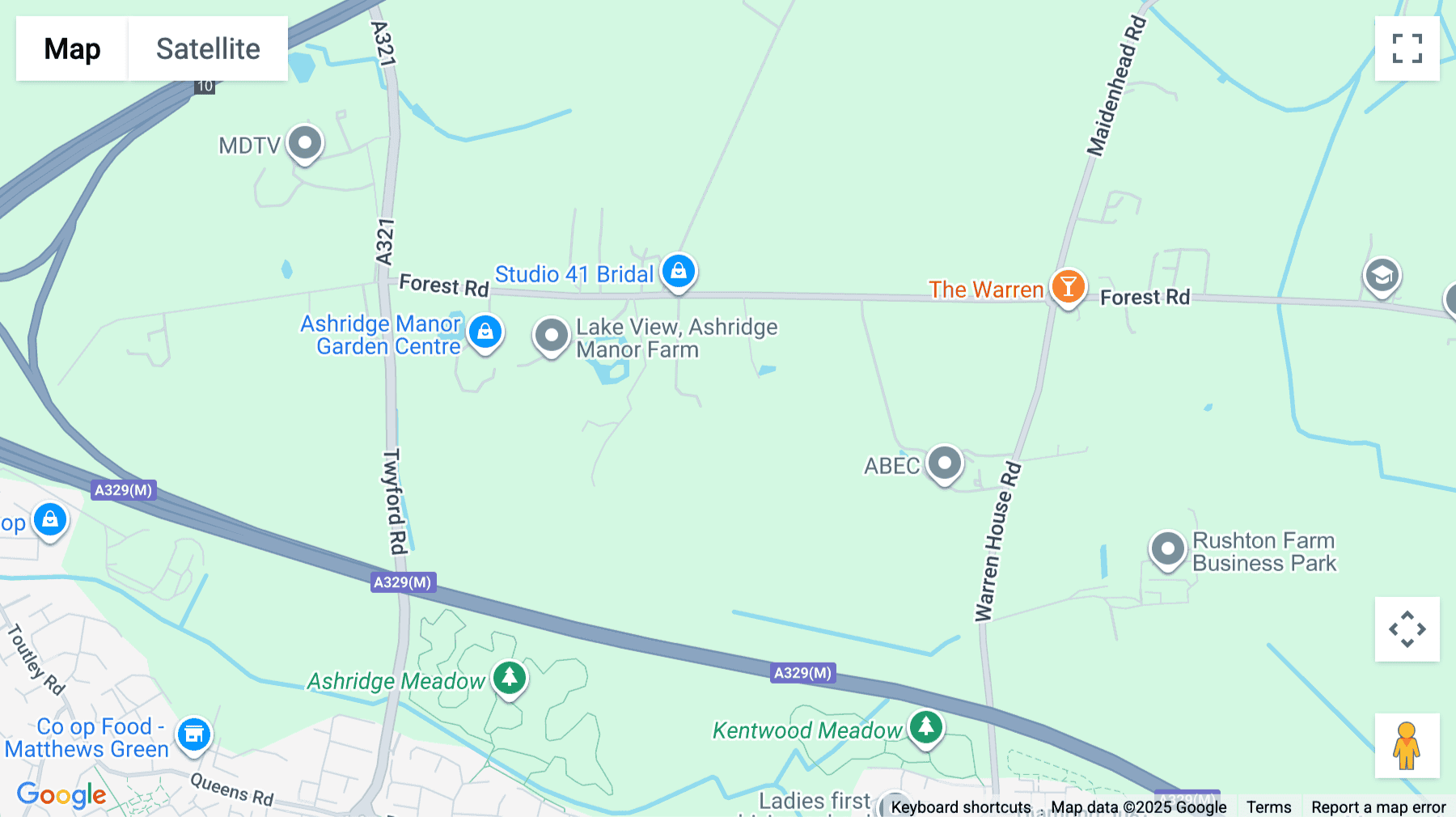 Click for interative map of Ashridge Manor, Forest Road, Wokingham, Wokingham