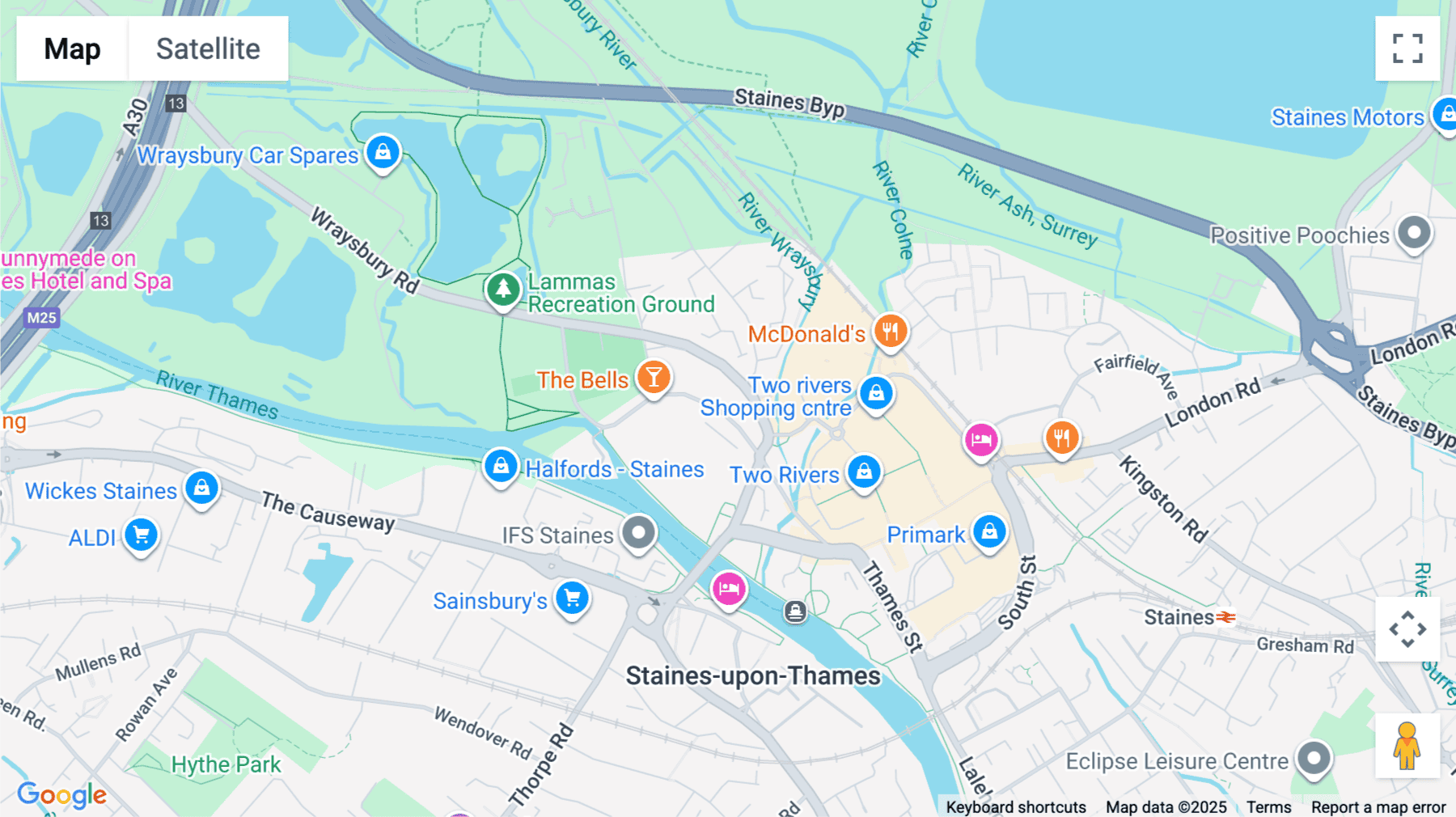 Click for interative map of The Courtyard, 59 Church Street, Staines, Staines