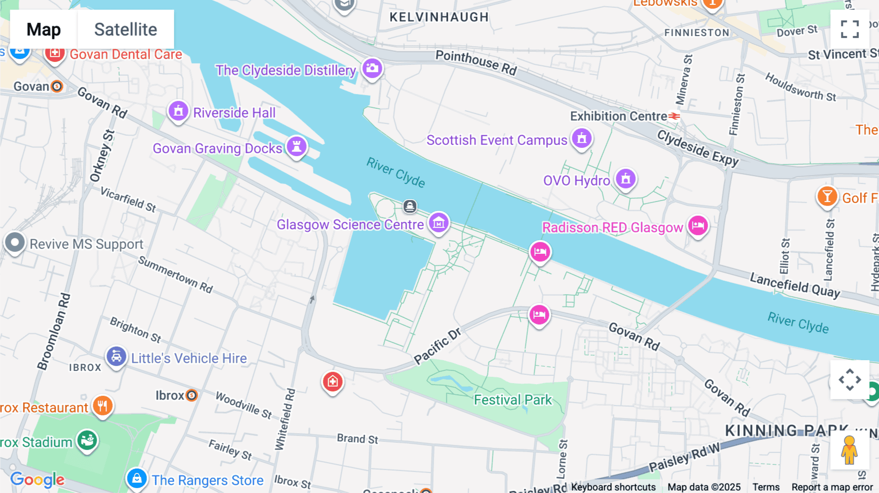 Click for interative map of The Hub at Pacific Quay, Digital Media Quarter, Pacific Drive, Glasgow, Glasgow