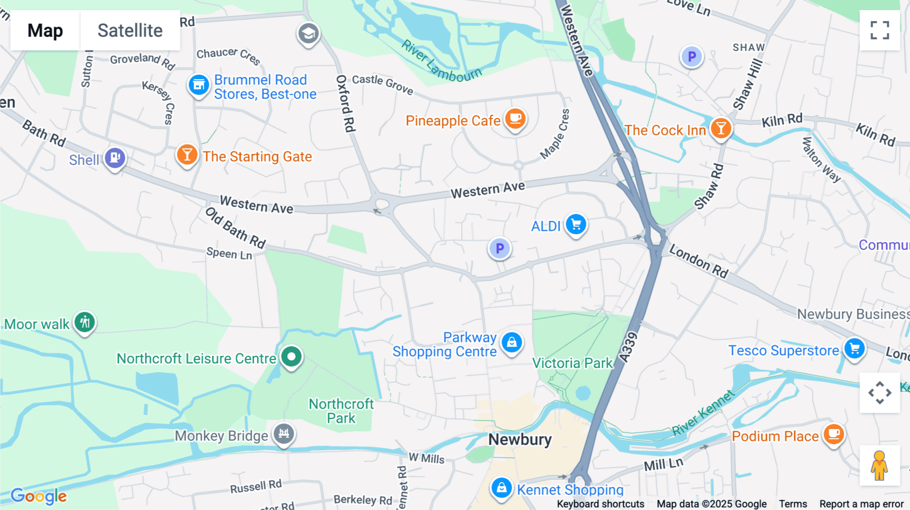 Click for interative map of Oxford House, 12 – 20 Oxford Street, Newbury, Newbury