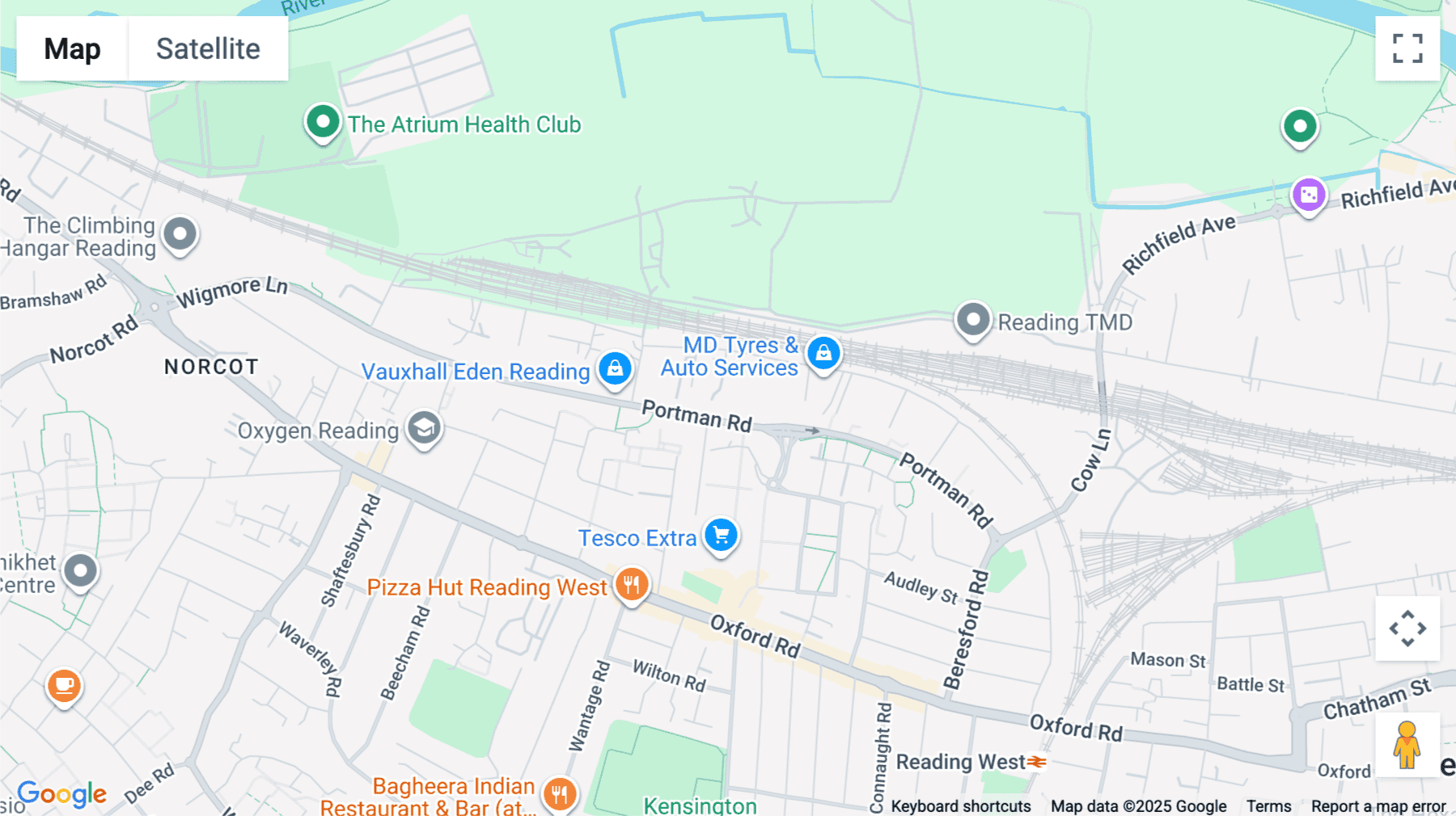 Click for interative map of 62 Portman Road, Reading, Reading