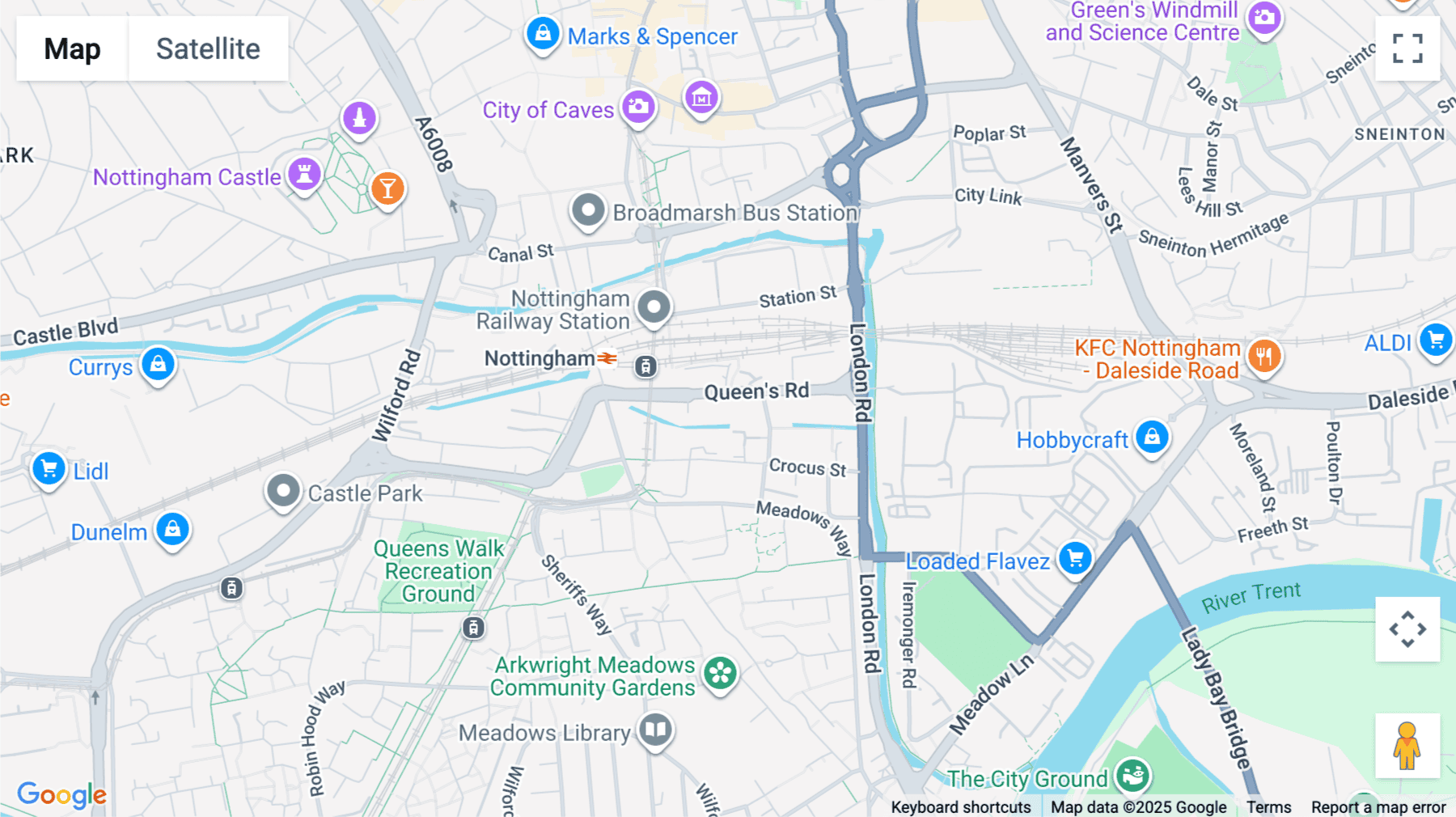 Click for interative map of 38-58 Queens Road, Nottingham, Nottingham