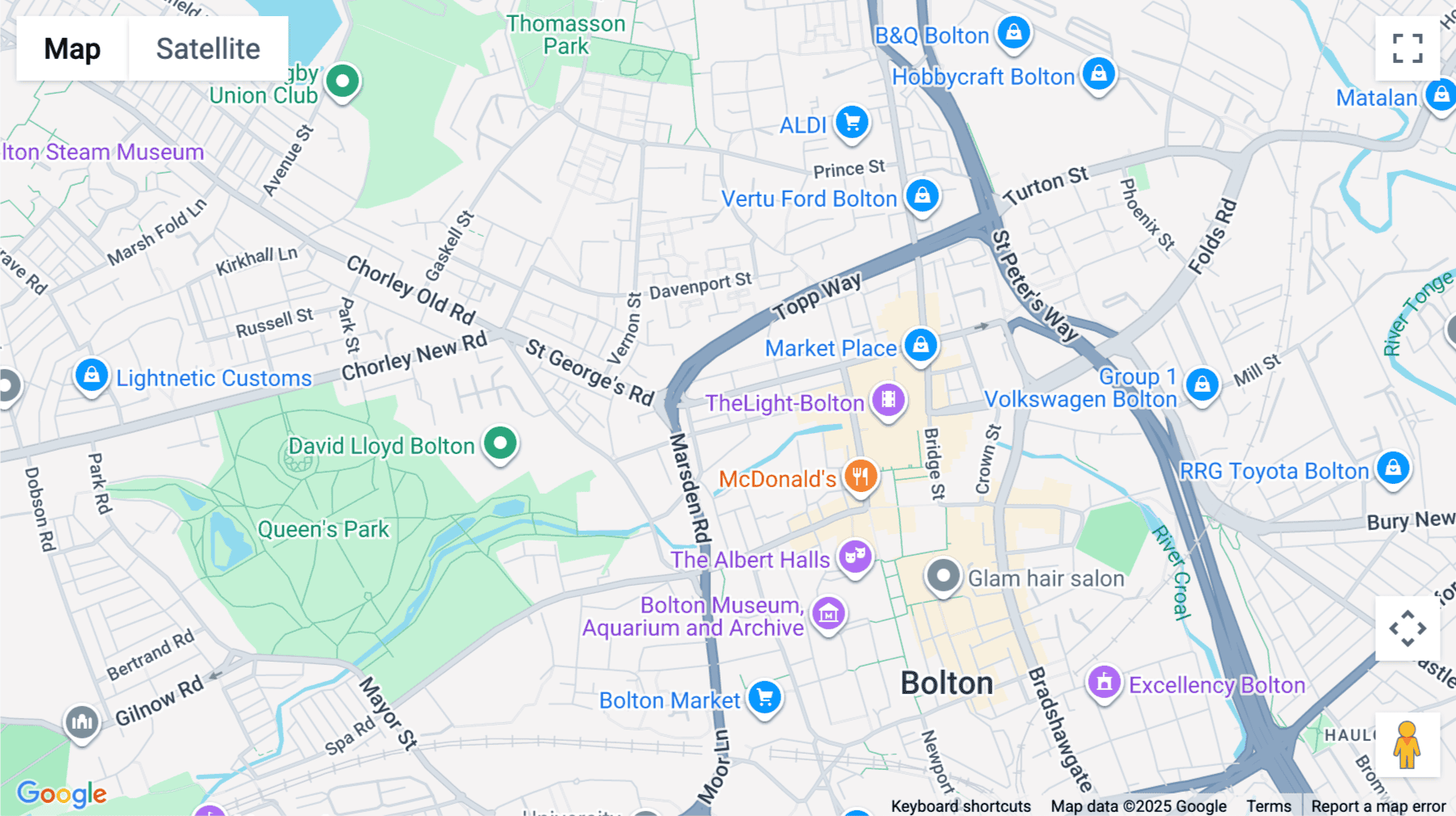 Click for interative map of 120 Bark Street, Bolton, Bolton