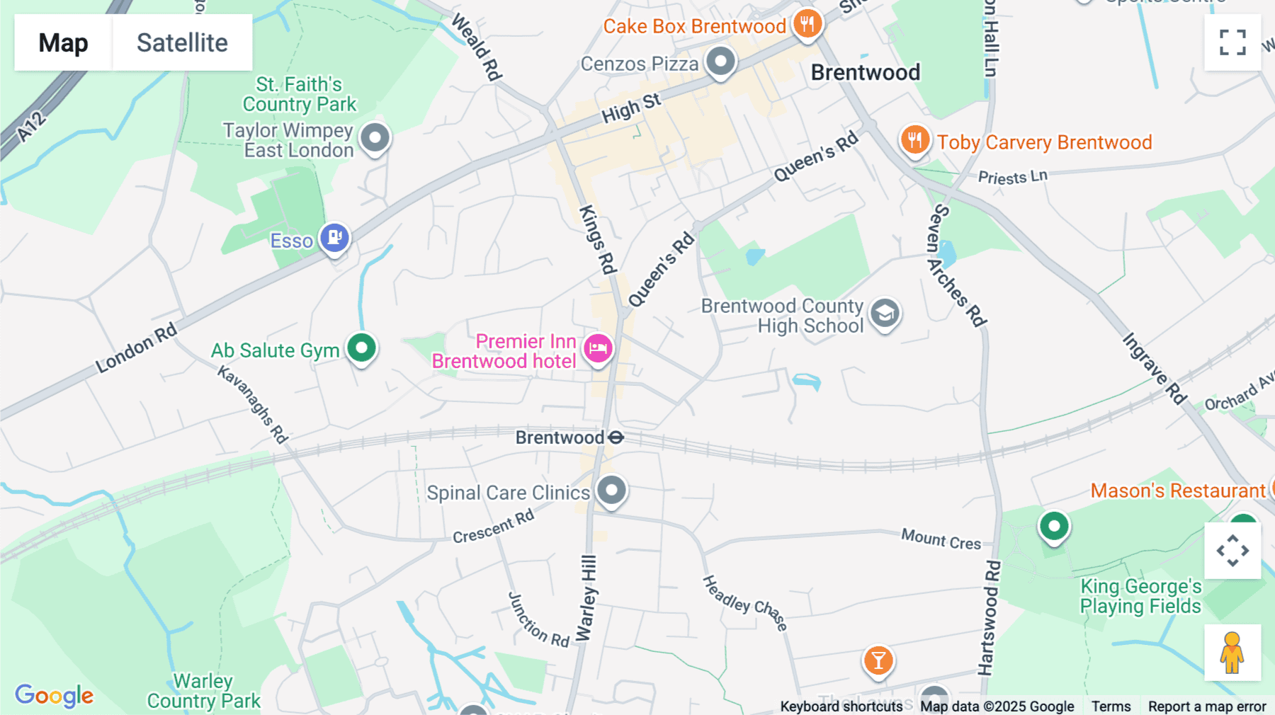 Click for interative map of 18 Gresham Road, Brentwood, Brentwood