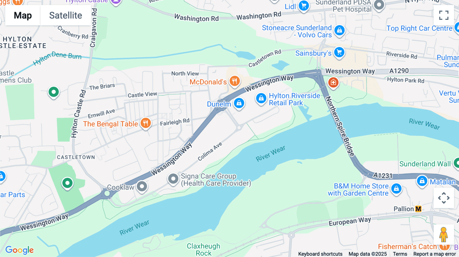 Click for interative map of Unit H, Hylton Riverside, Colima Avenue, Sunderland, Sunderland