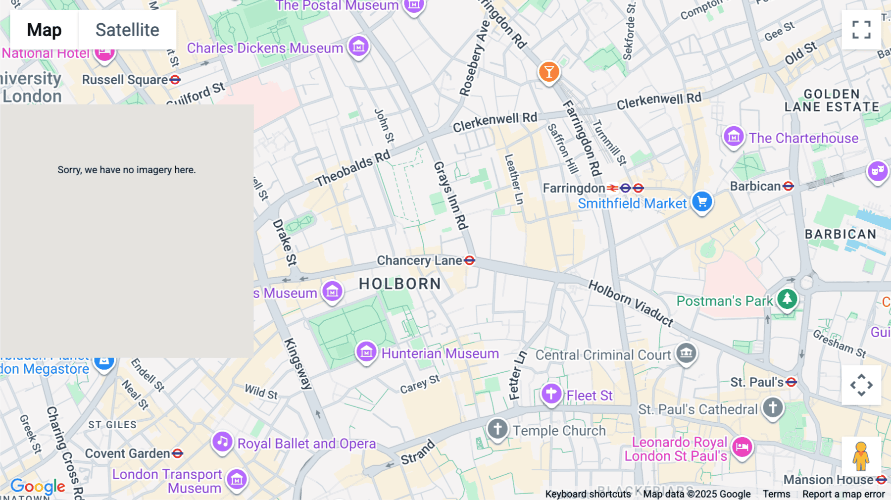 Click for interative map of 16 High Holborn, London
