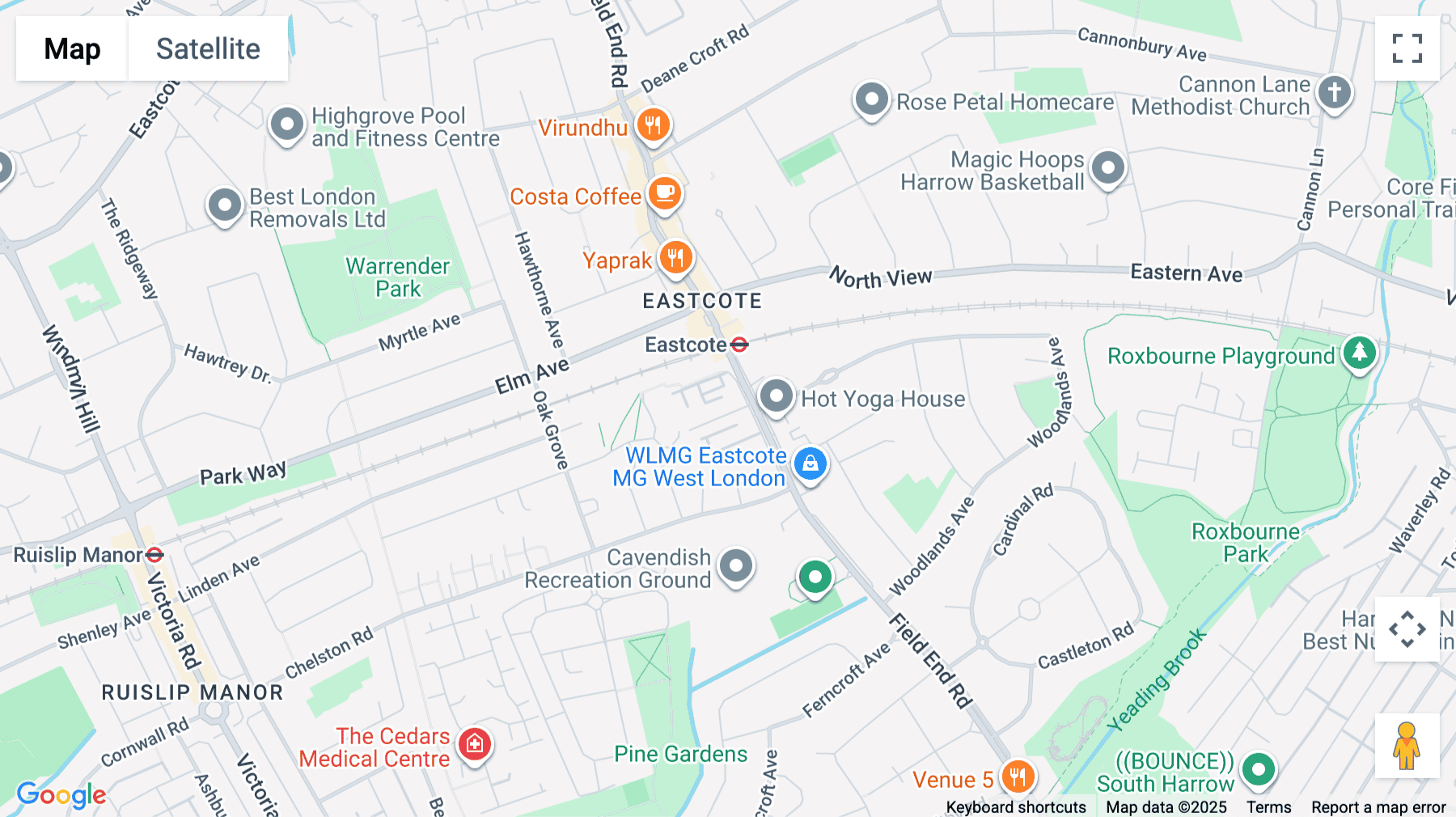 Click for interative map of Ferrari House, 258 Field End Road, Ruislip, Ruislip