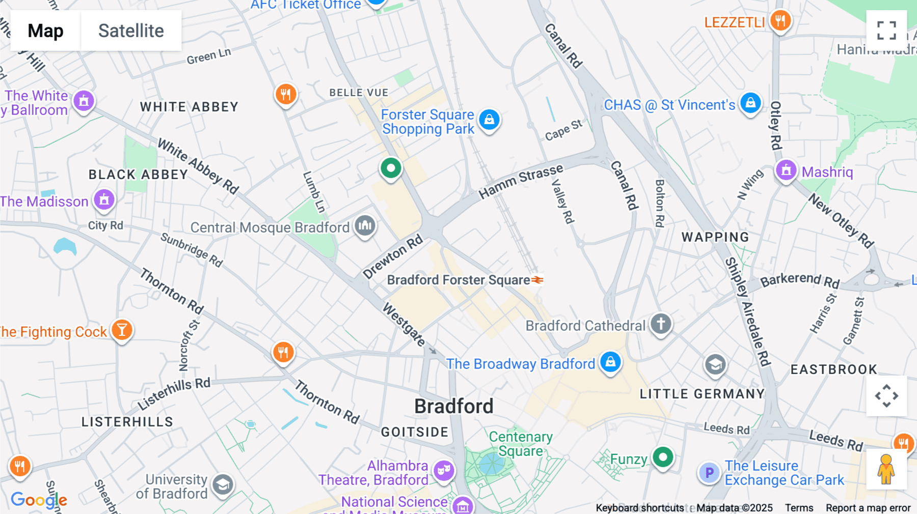 Click for interative map of 29 Manor Row, Bradford, Bradford
