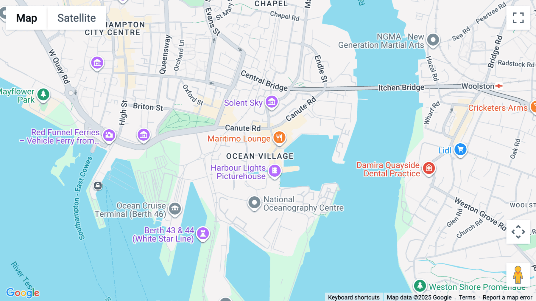 Click for interative map of Ocean Village Innovation Centre, Ocean Village, Southampton, Southampton