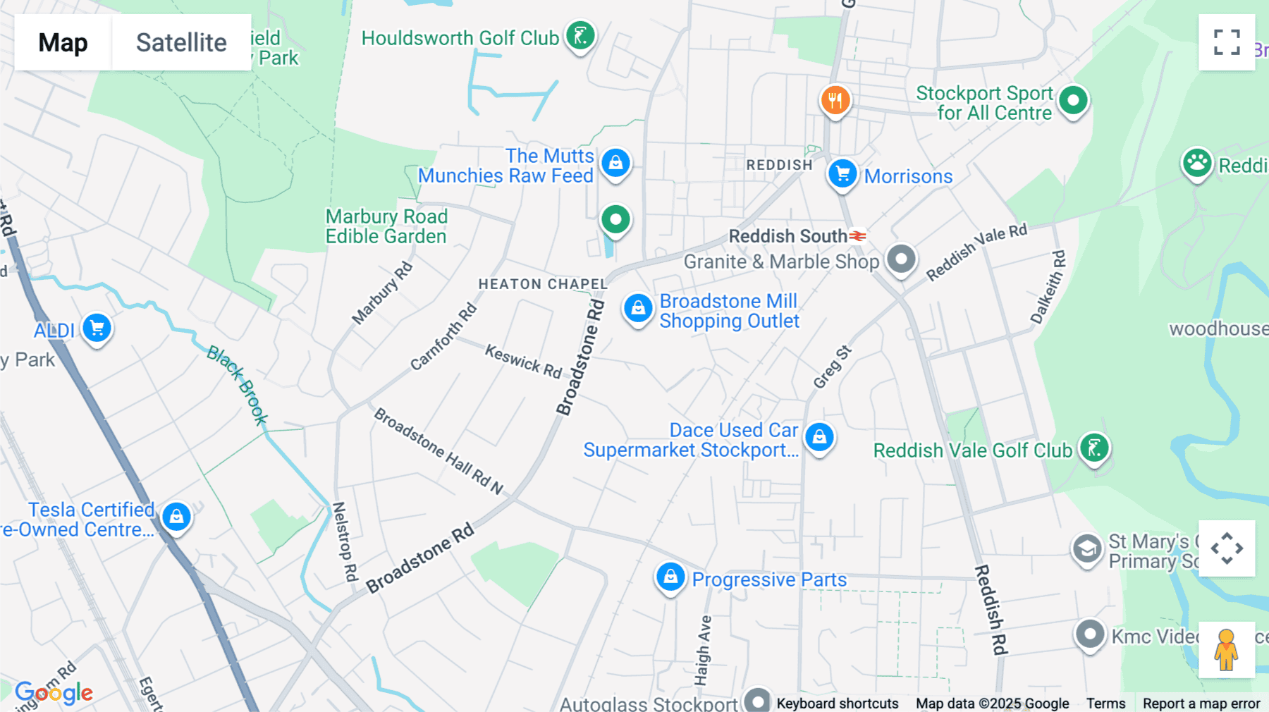 Click for interative map of Stockport Business Incubation Centre, Broadstone Mill, Broadstone Village, Stockport